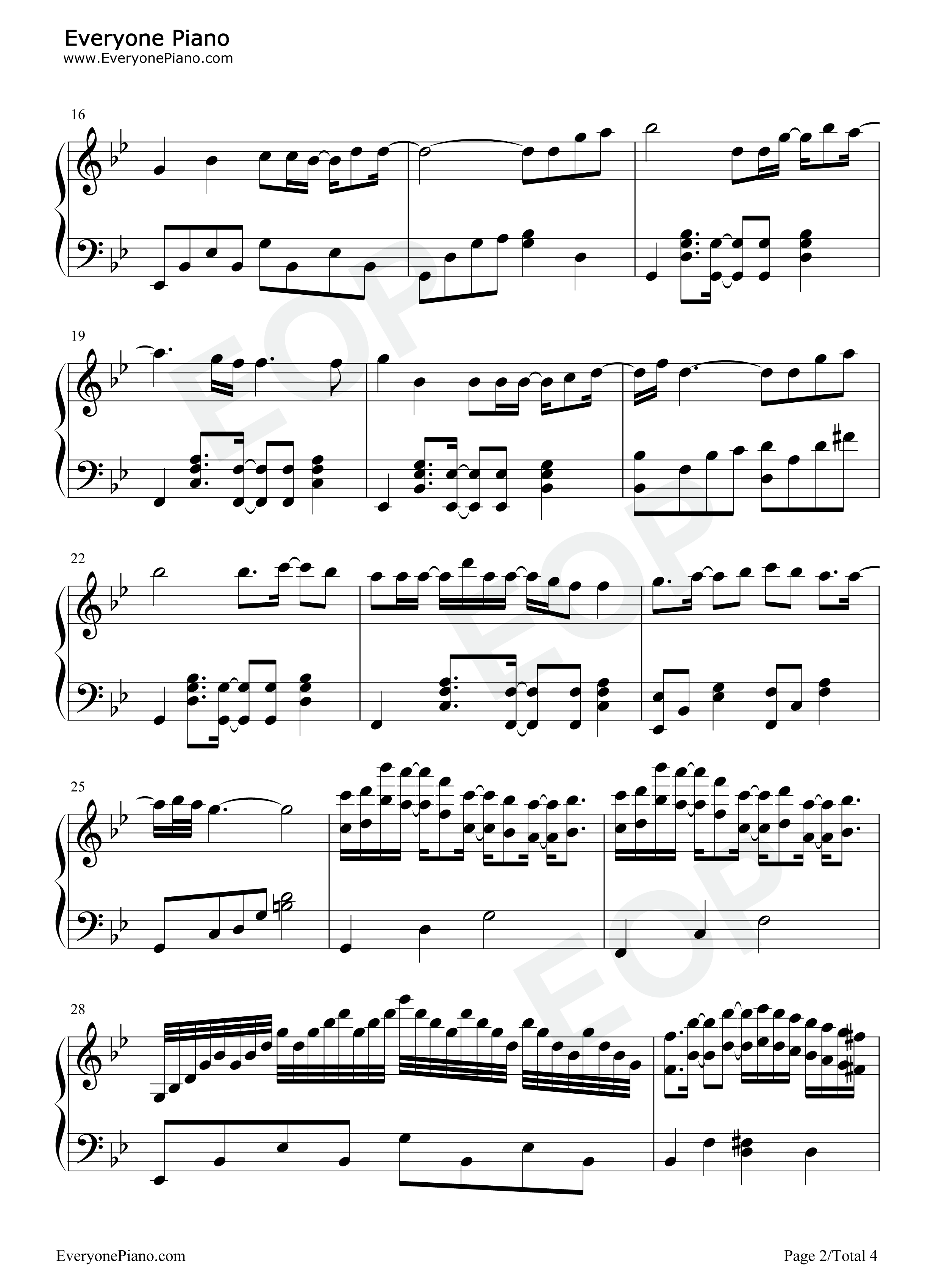 不要离开钢琴谱_Tara