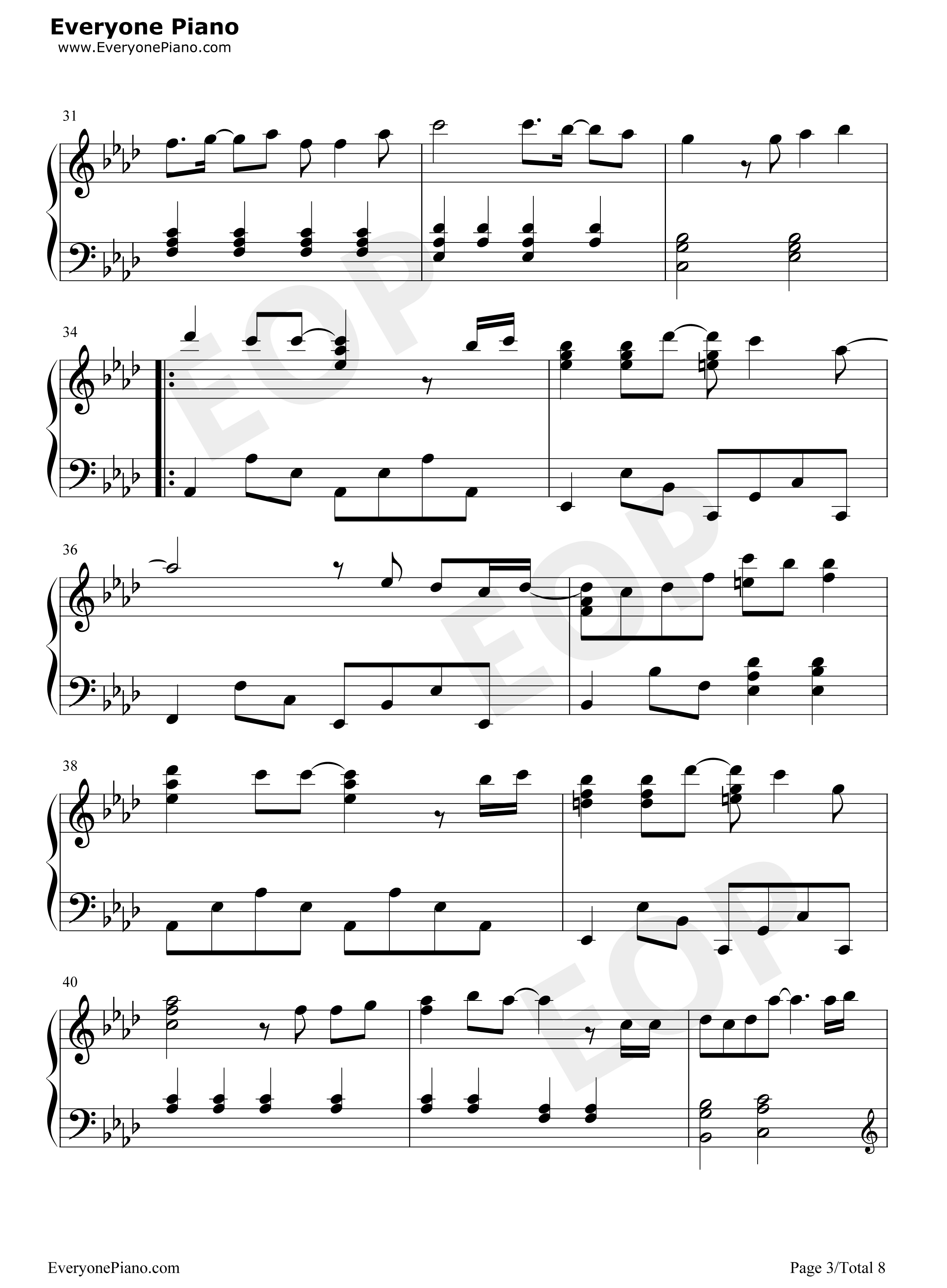 うたかた花火钢琴谱_Supercell