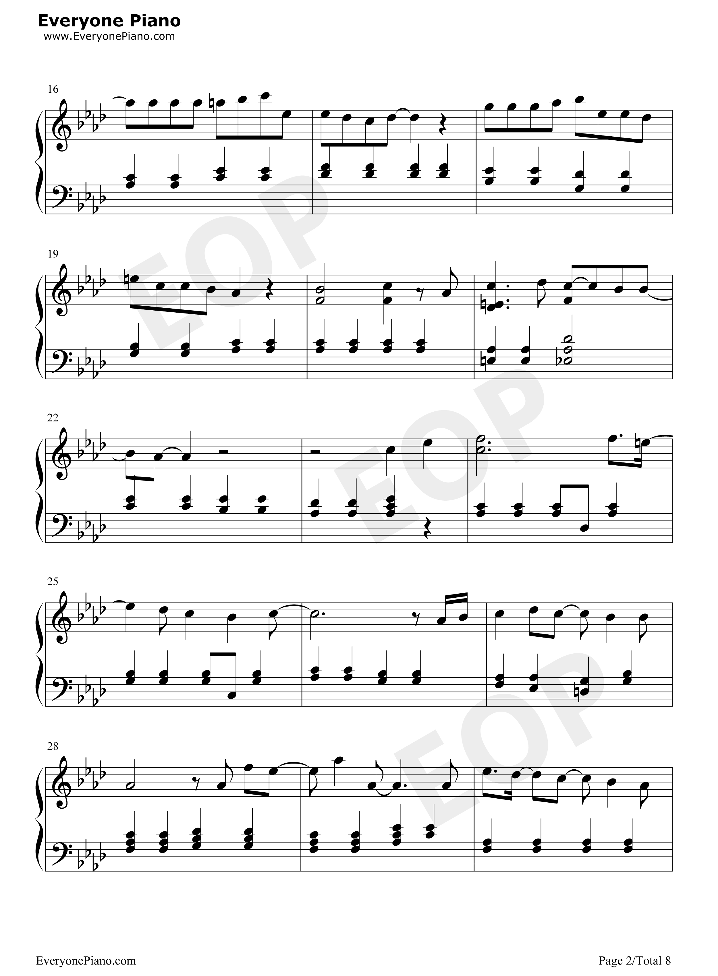 うたかた花火钢琴谱_Supercell