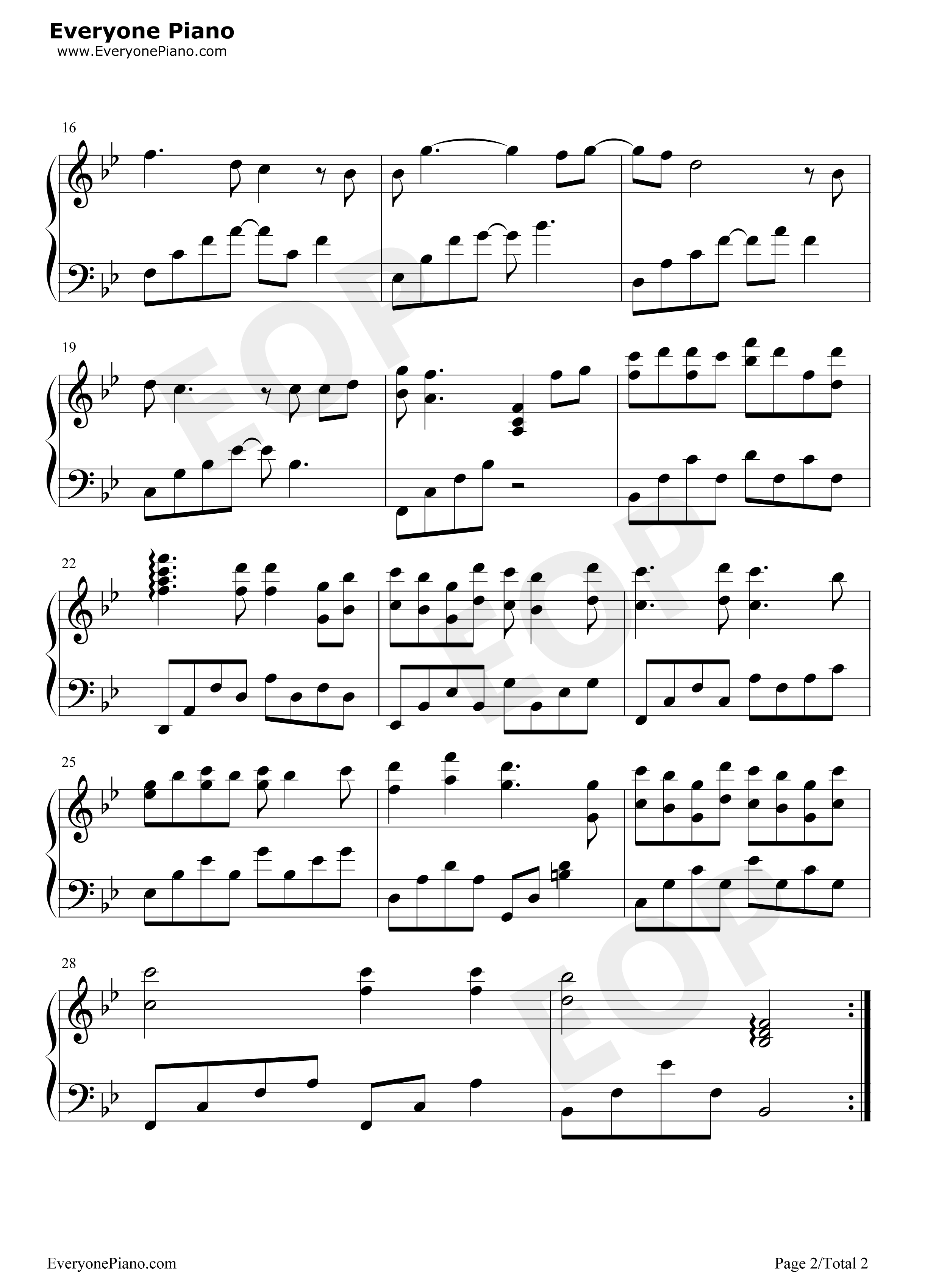 我们好像在哪见过钢琴谱_小柯&杨宗纬&叶蓓