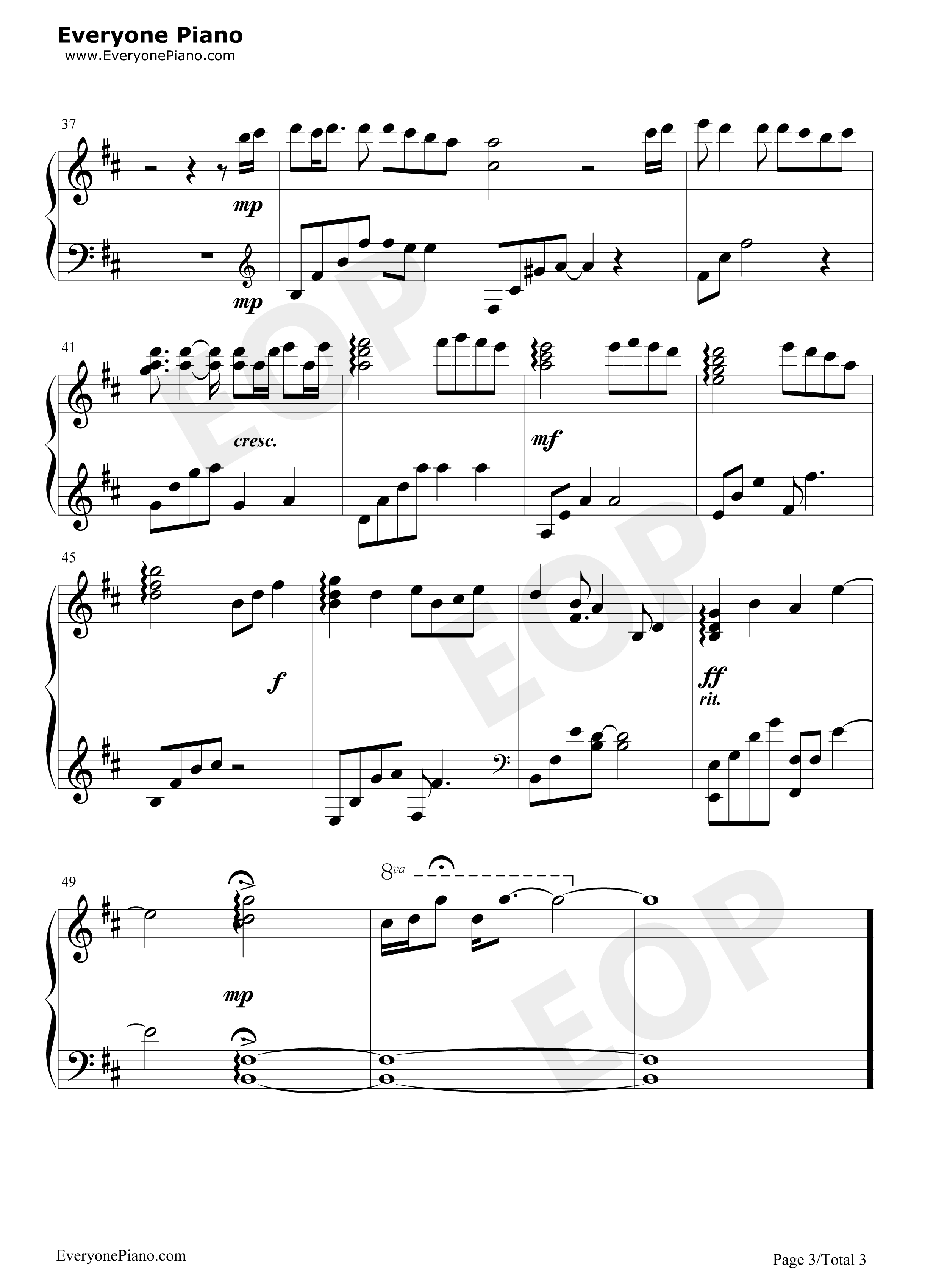 Nicol's_Piano（涙のテーマ）钢琴谱_柿岛伸次