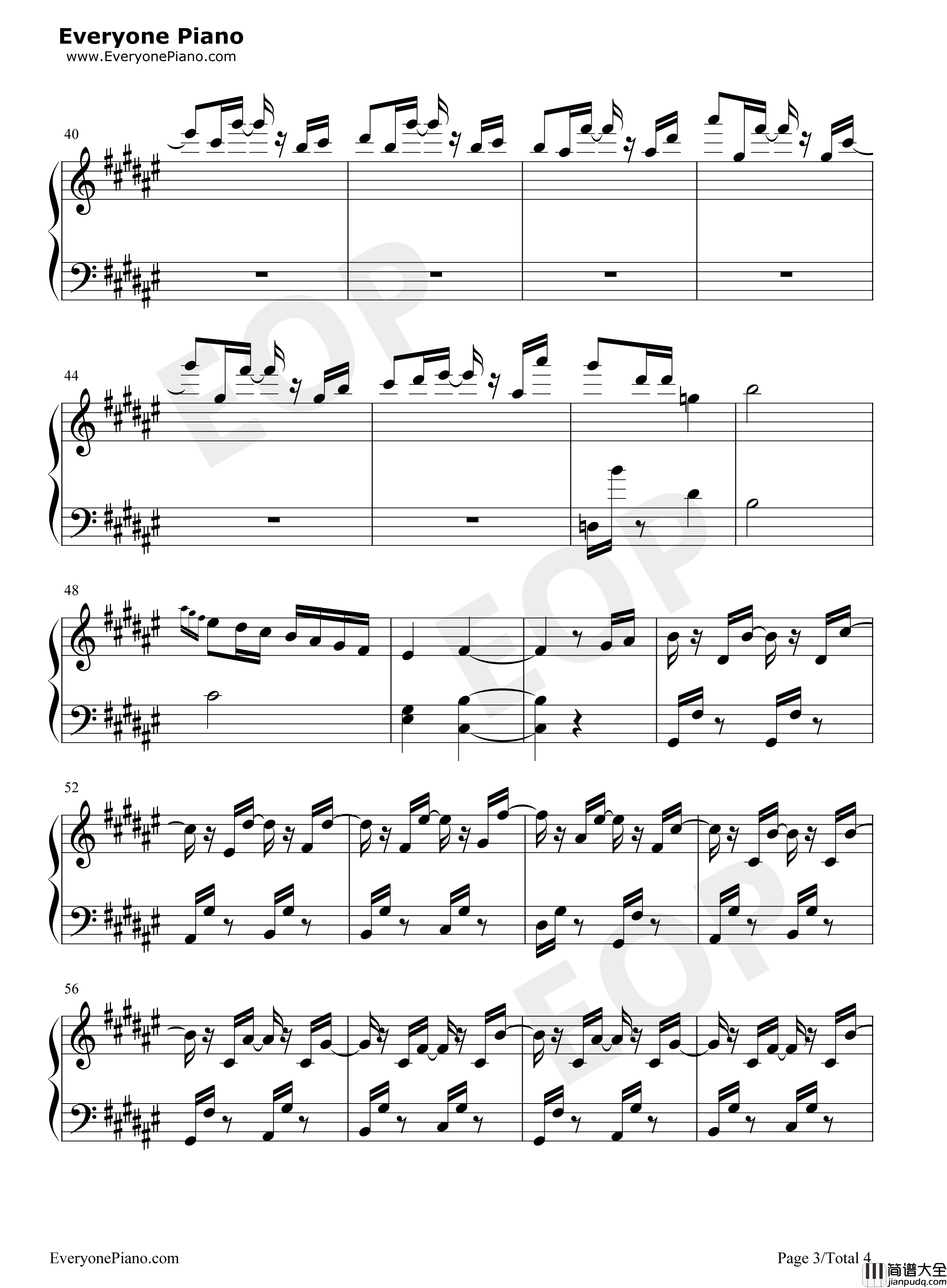 少年たちとの別れ钢琴谱_PMMK