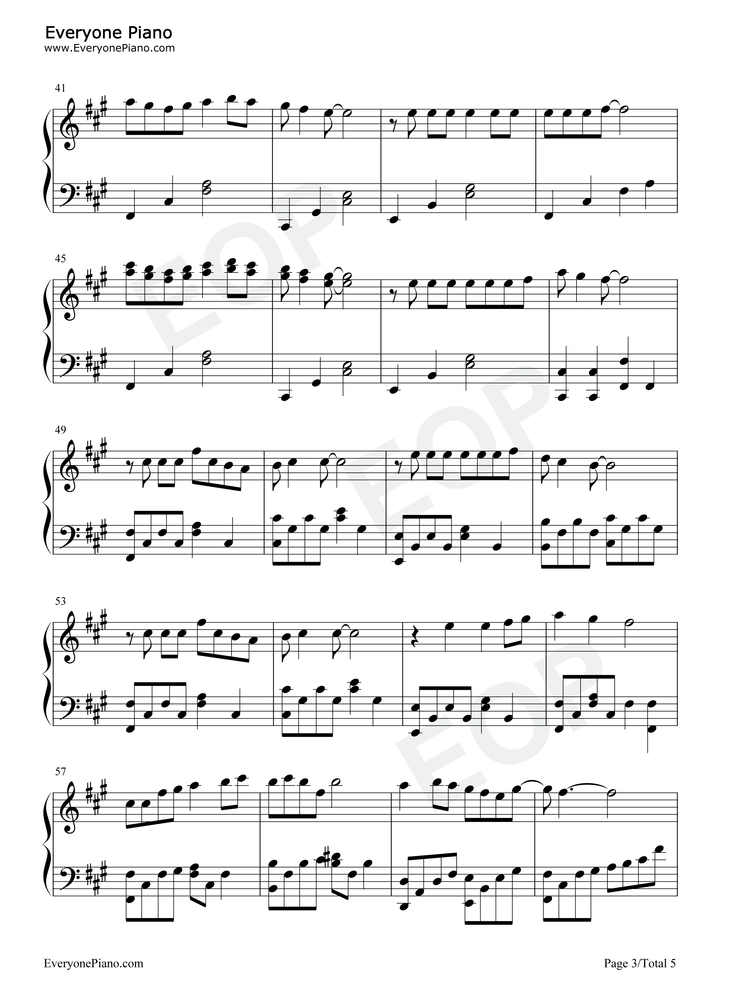 DAY BY DAY钢琴谱_T_ara