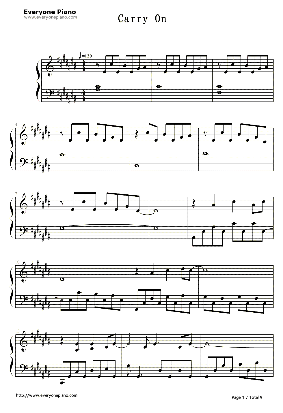 Carry_On钢琴谱_Ali