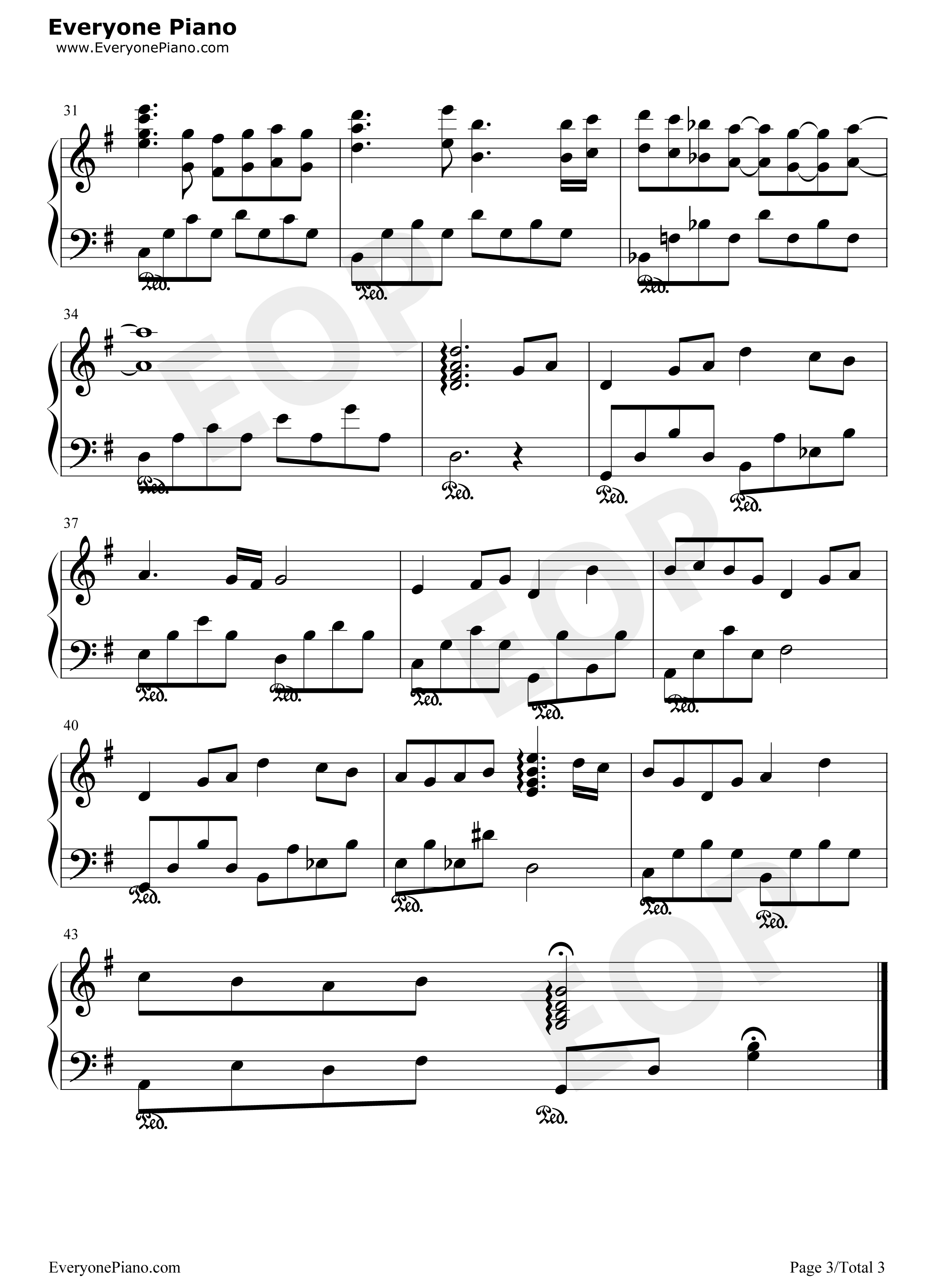 风のアルペジオ钢琴谱_なるちょ