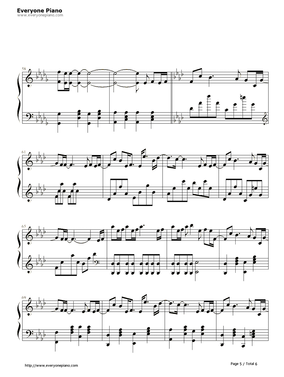 ただいま钢琴谱_一青窈