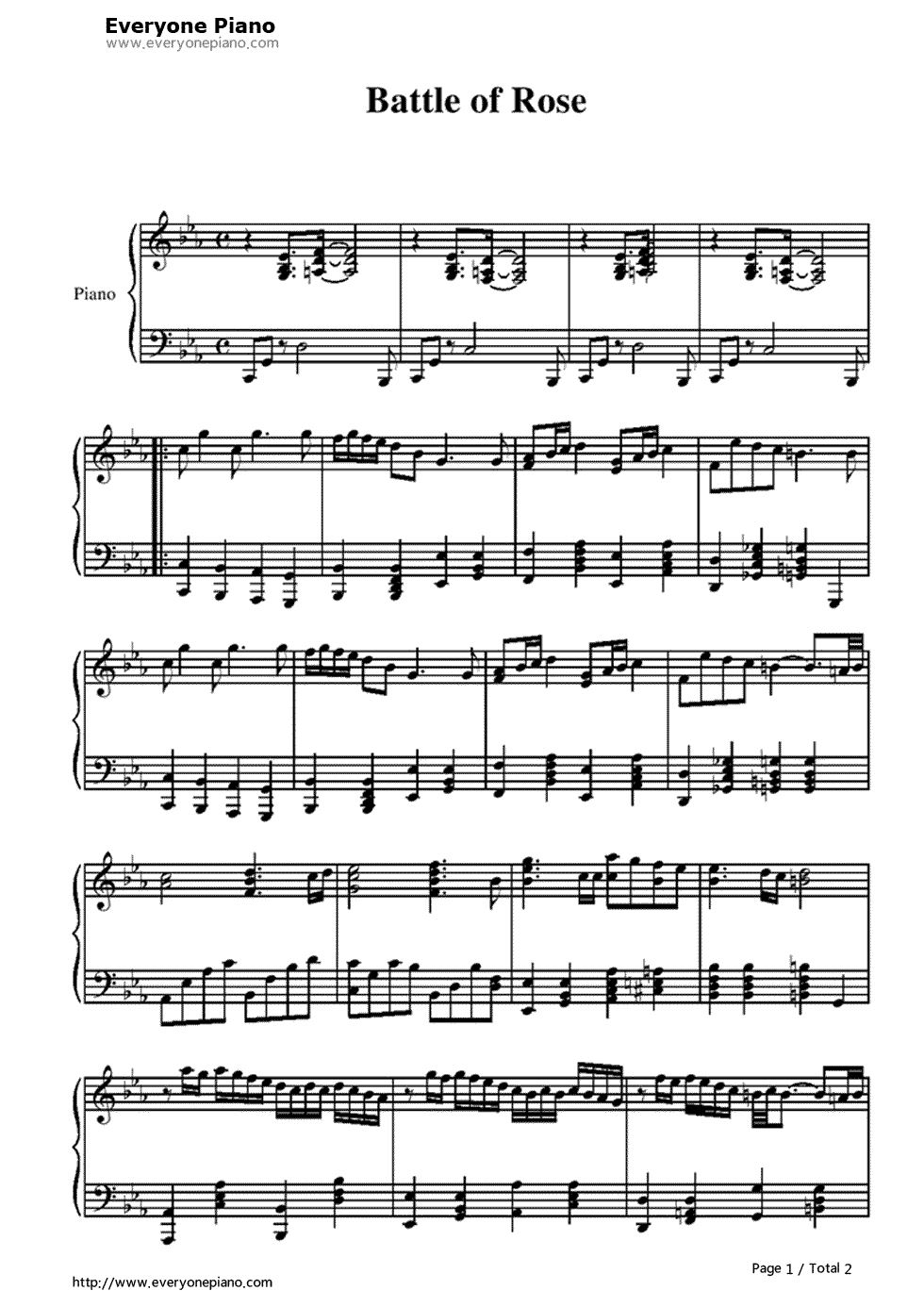 Battle_of_Rose钢琴谱_光宗信吉