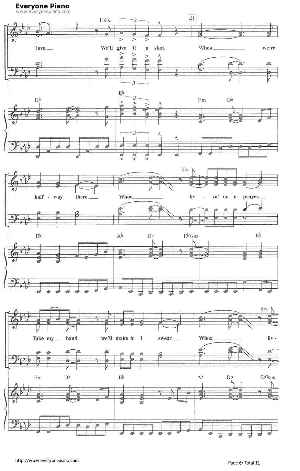 Livin'_on_a_prayer钢琴谱_Bon_Jovi_邦乔维