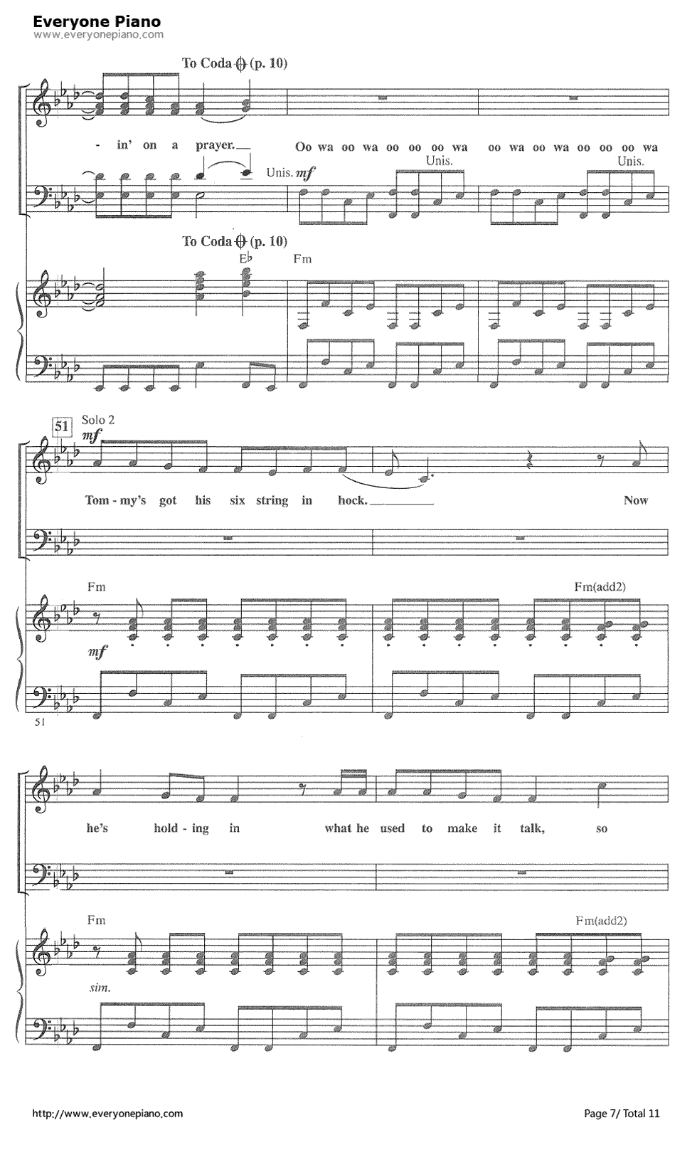 Livin'_on_a_prayer钢琴谱_Bon_Jovi_邦乔维