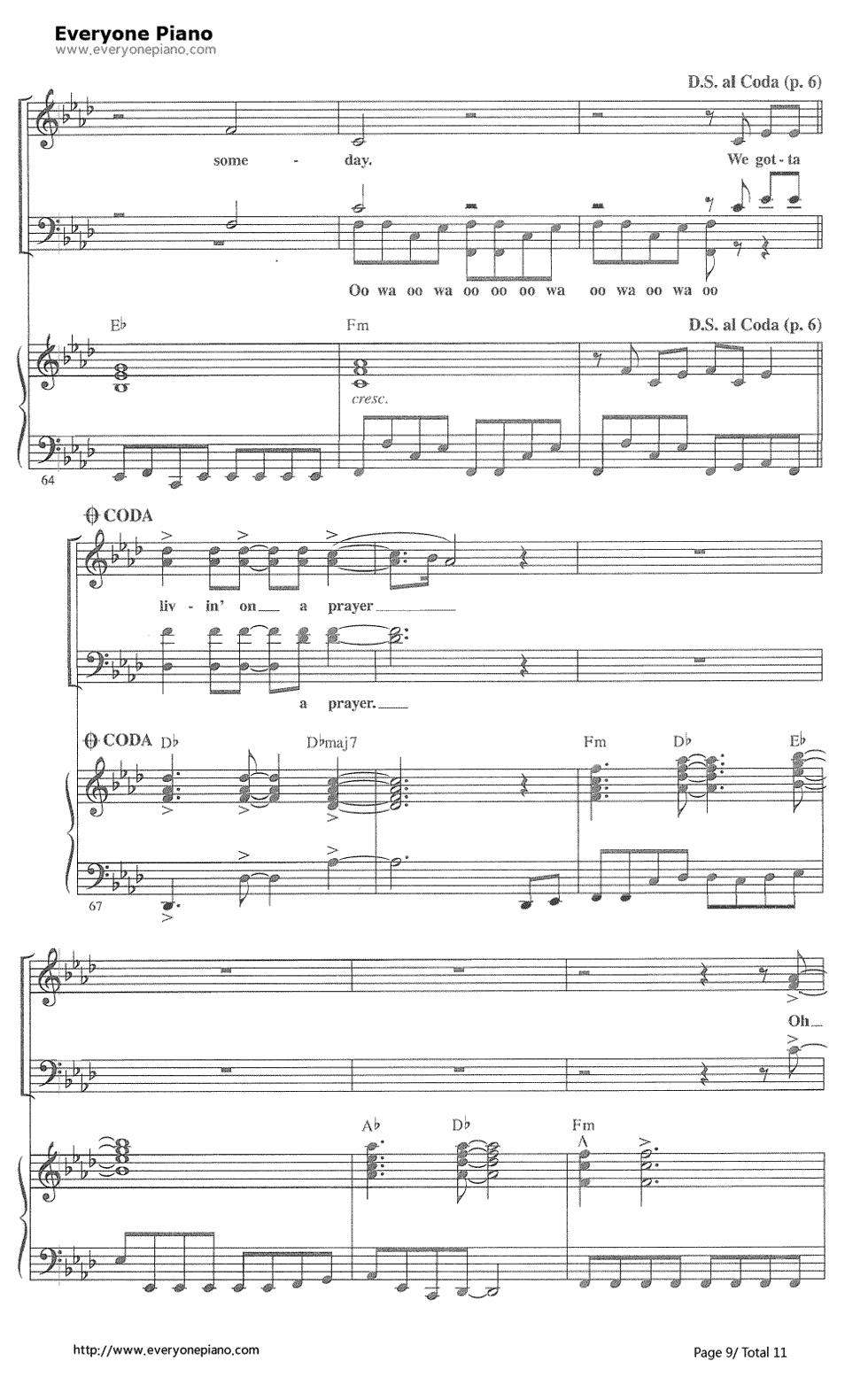 Livin'_on_a_prayer钢琴谱_Bon_Jovi_邦乔维