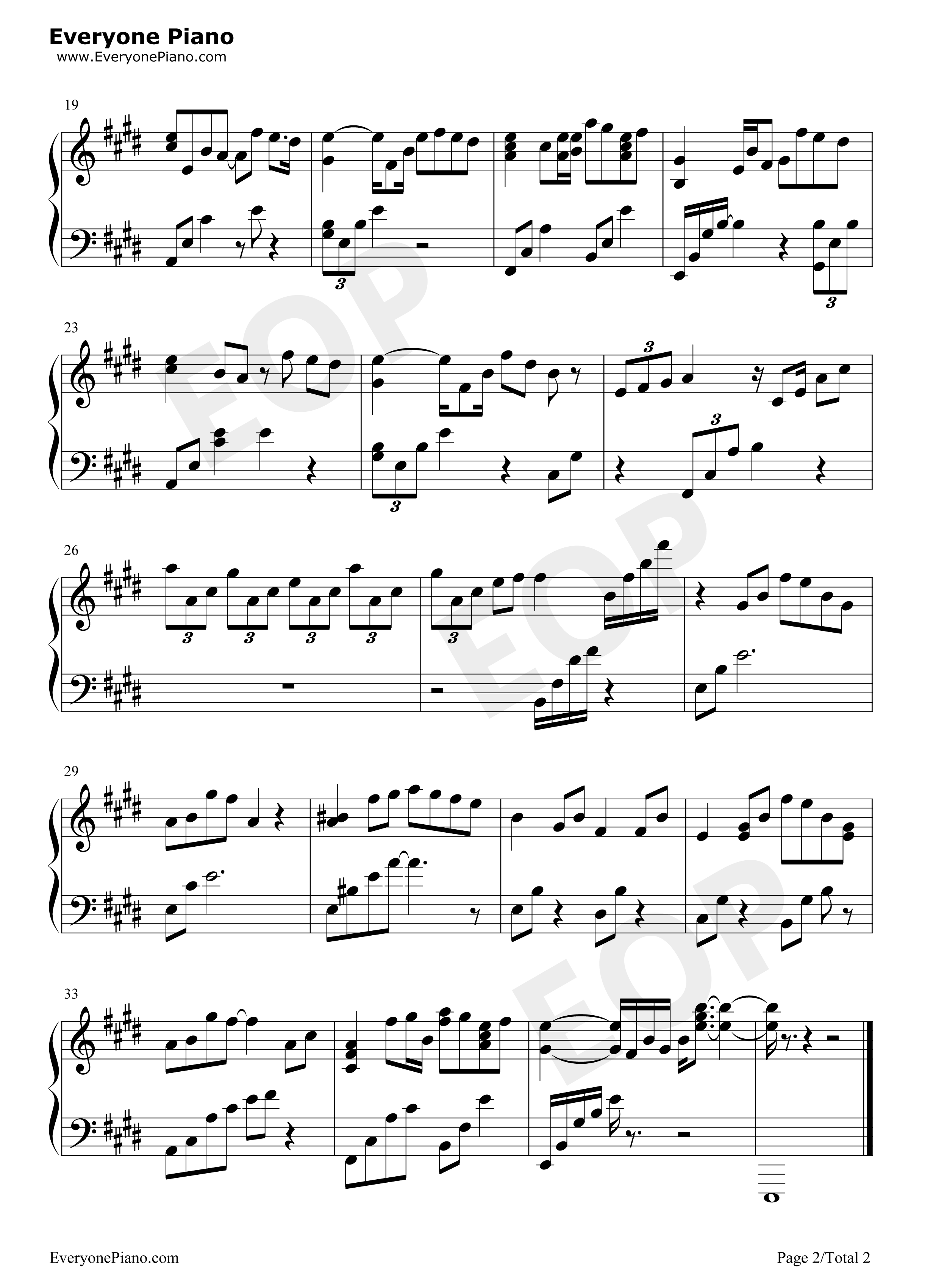 Her_Most_Beautiful_Smile钢琴谱_岩代太郎