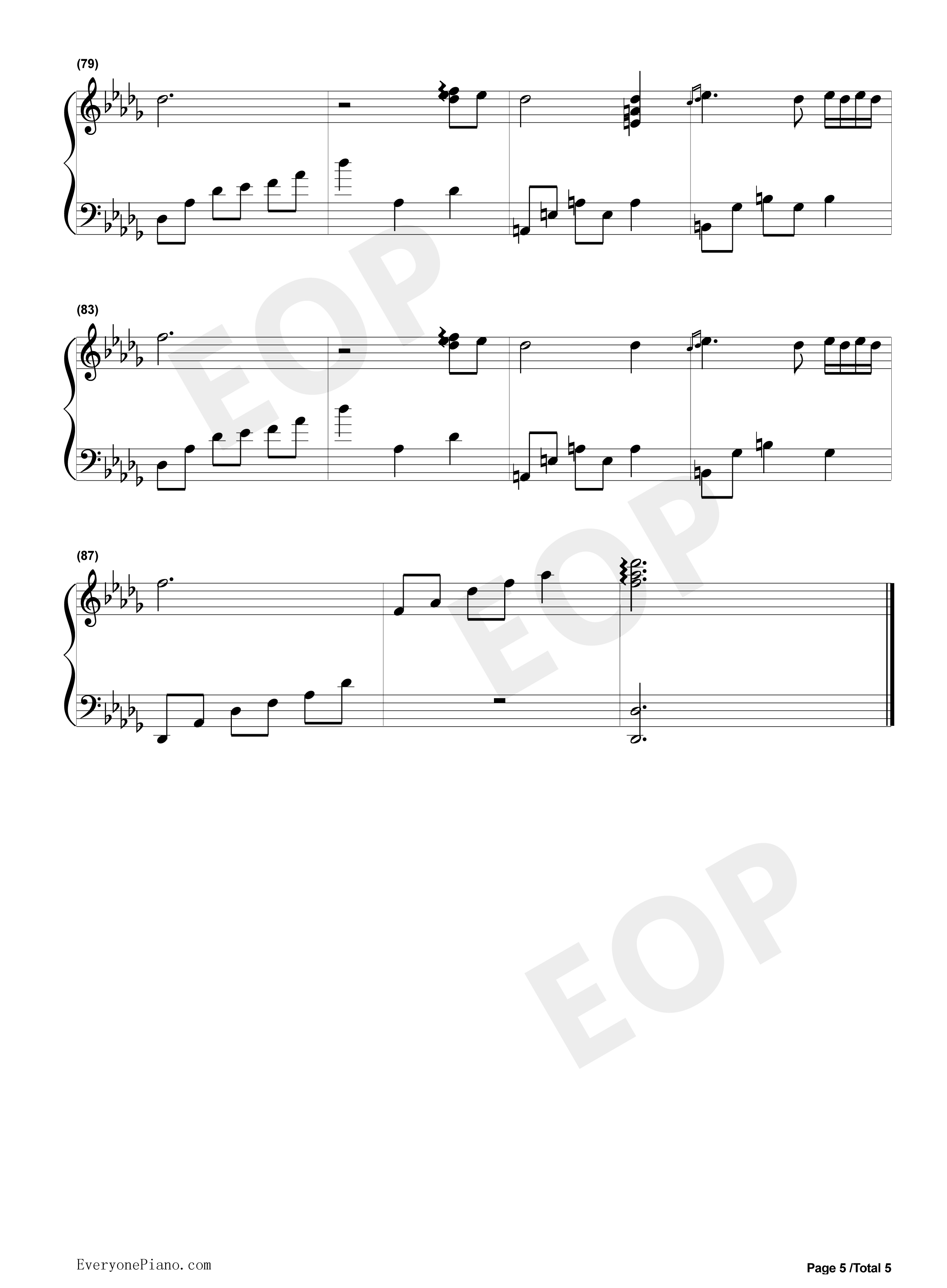 复苏钢琴谱_The_Daydream__白日梦