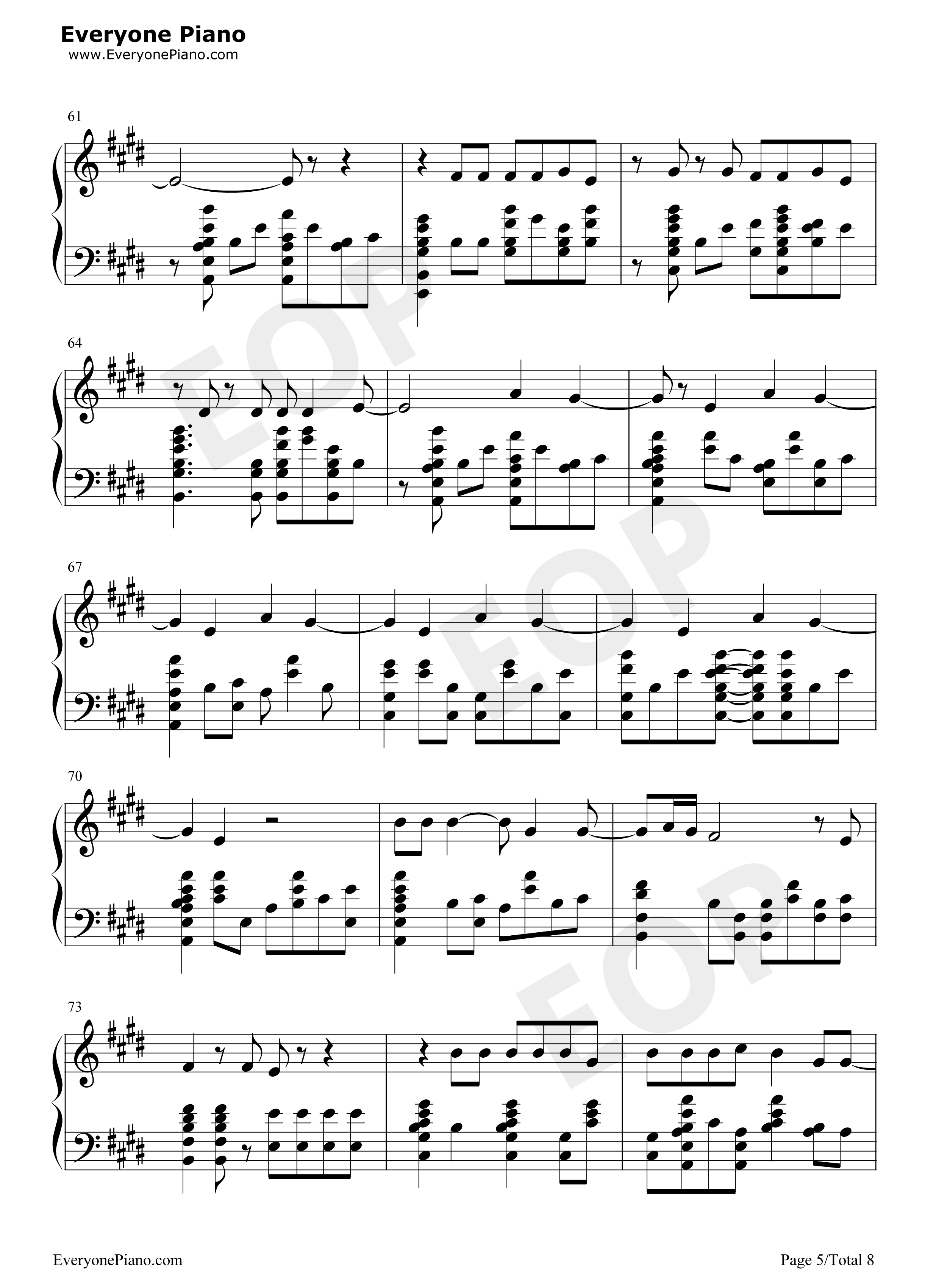 Dont_Tell_Me钢琴谱_艾薇儿