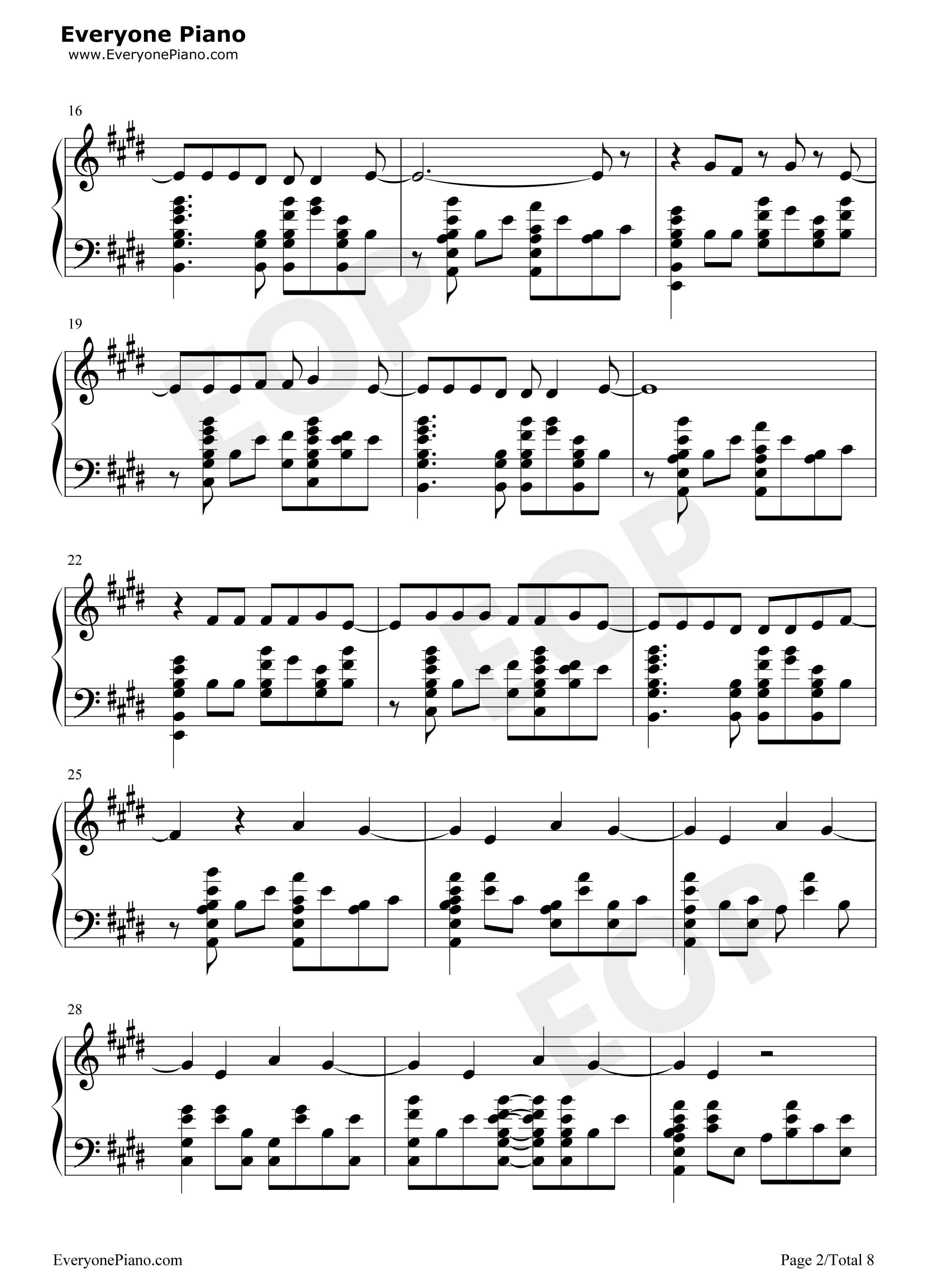 Dont_Tell_Me钢琴谱_艾薇儿