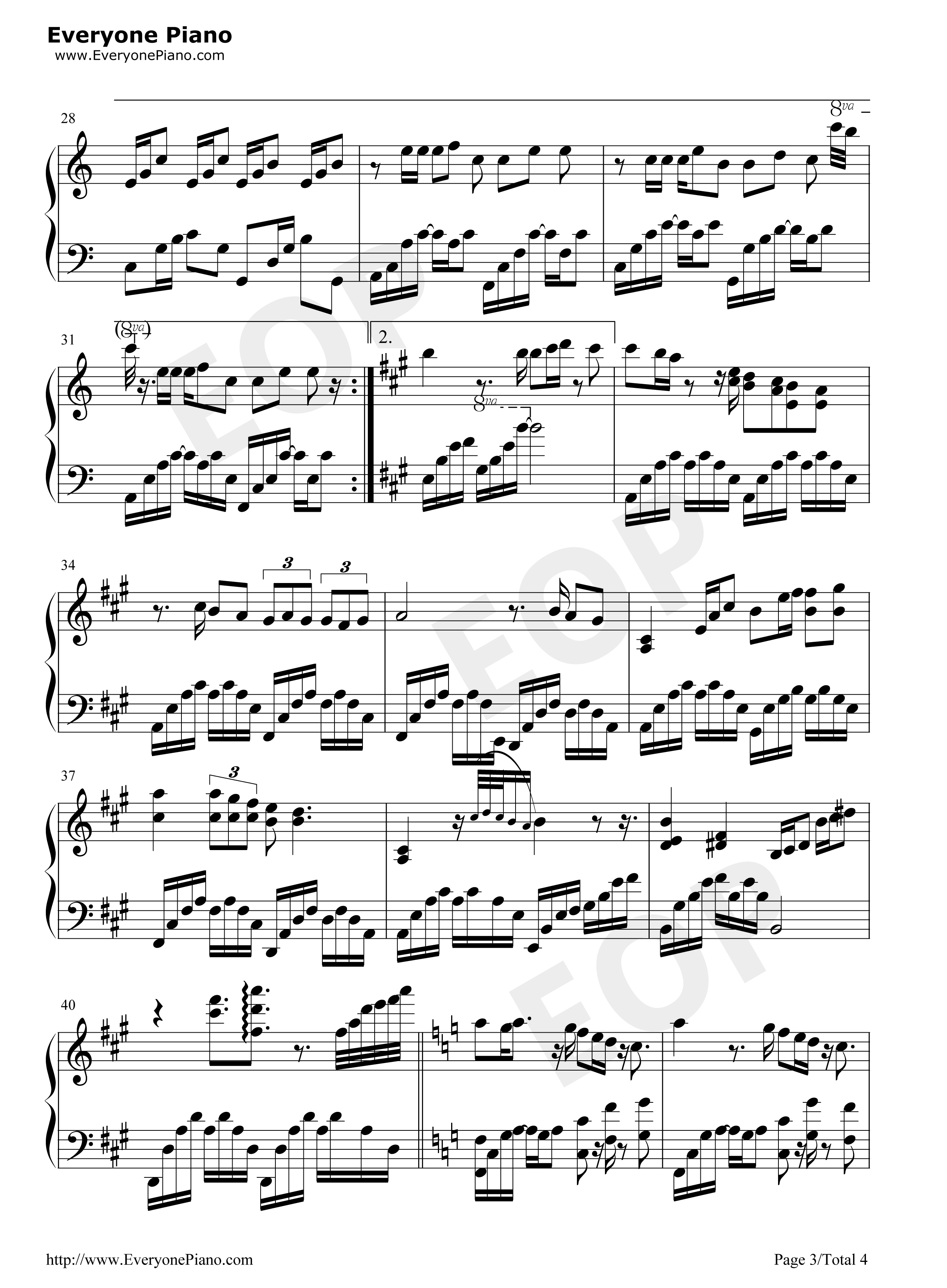 杀破狼钢琴谱_JS