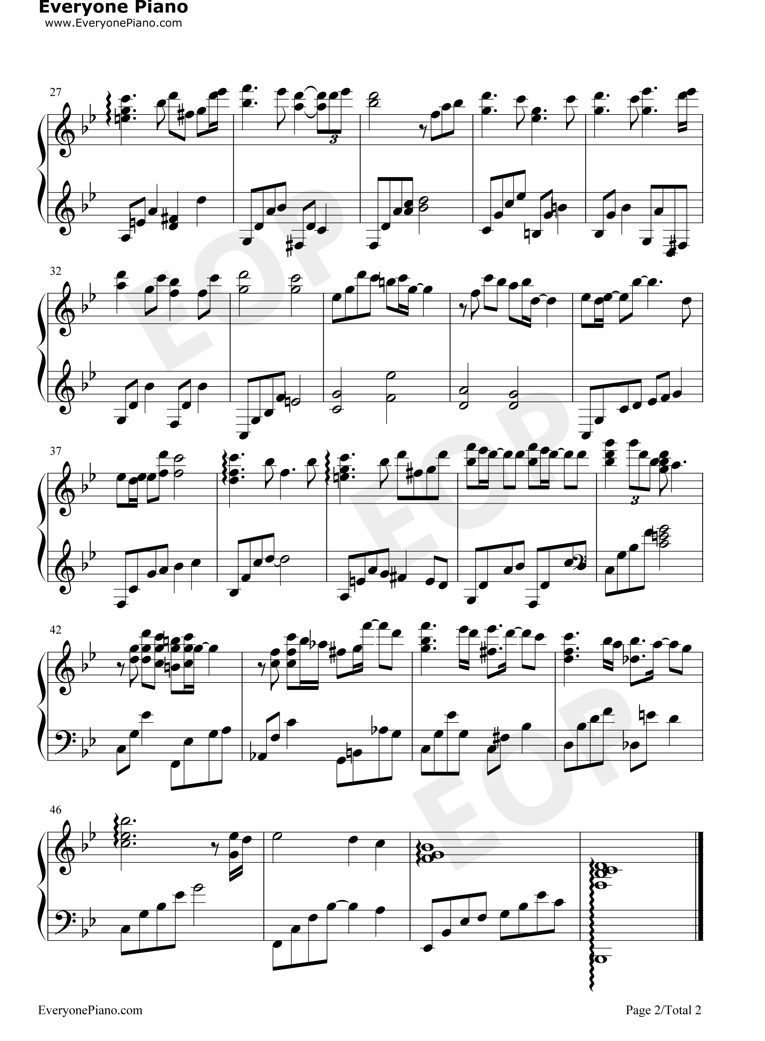 第一次钢琴谱_冬日恋歌