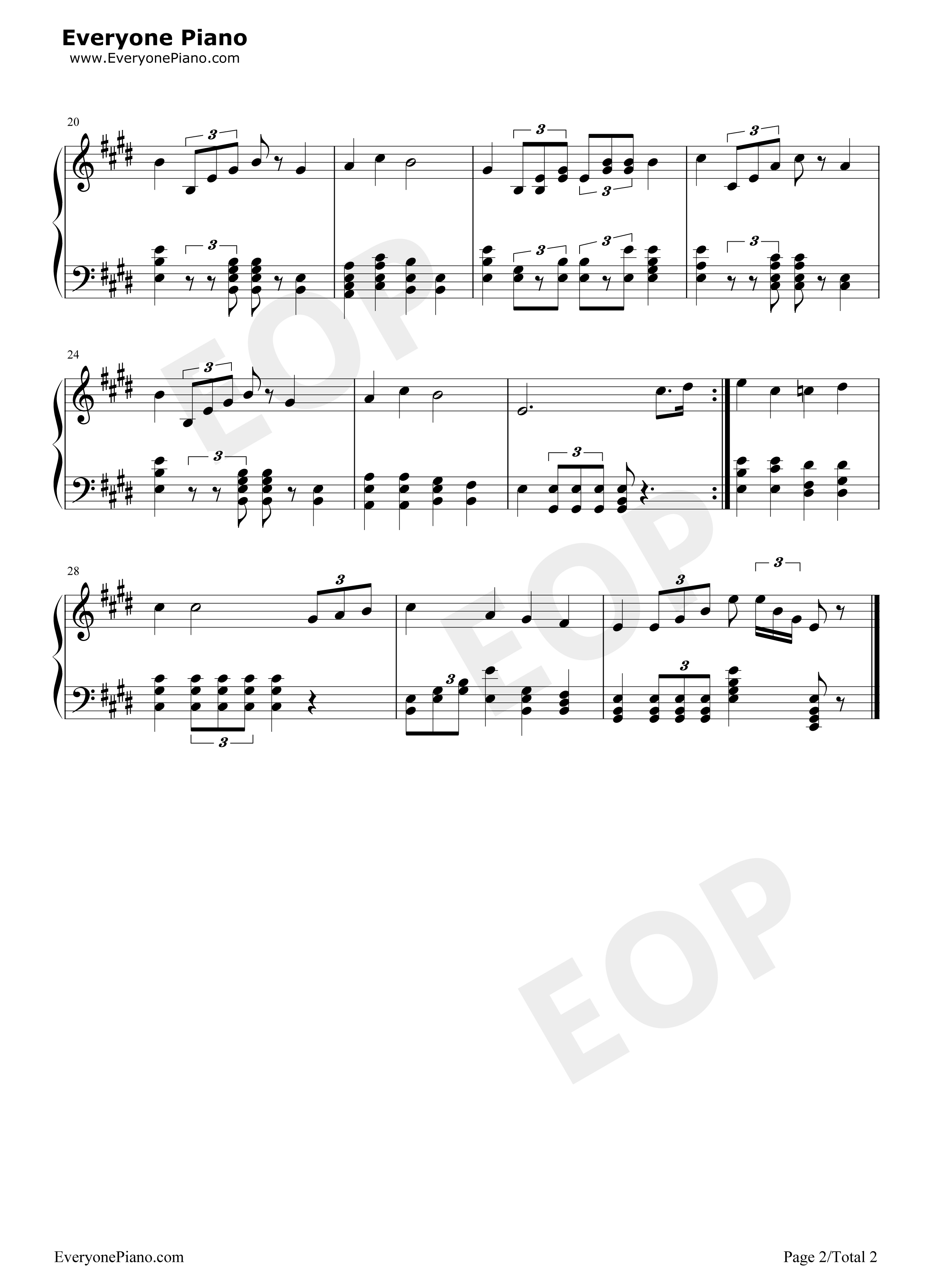 帝丹小学校校歌钢琴谱_名侦探柯南