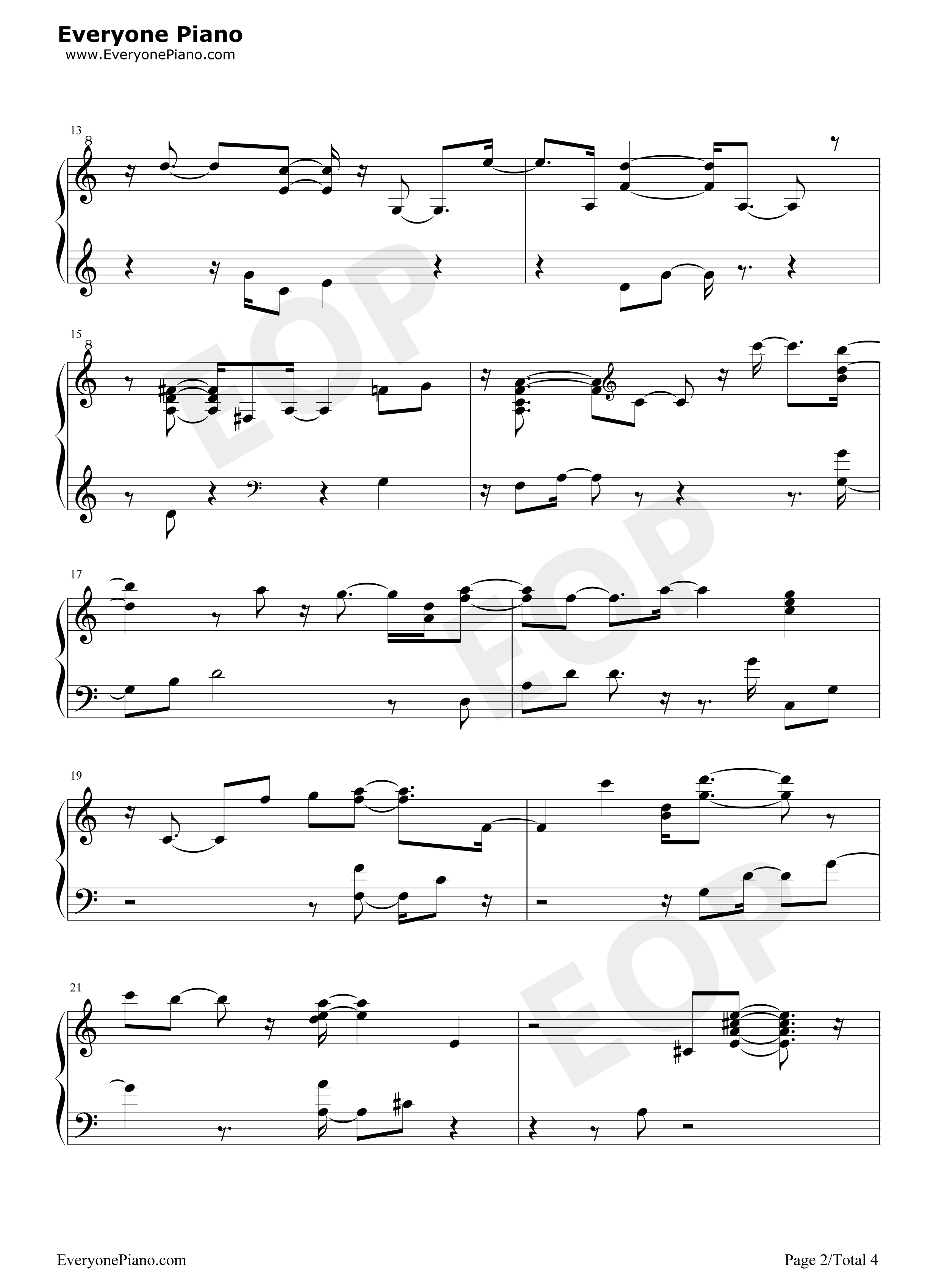 かごめと犬夜叉II改编版钢琴谱_犬夜叉