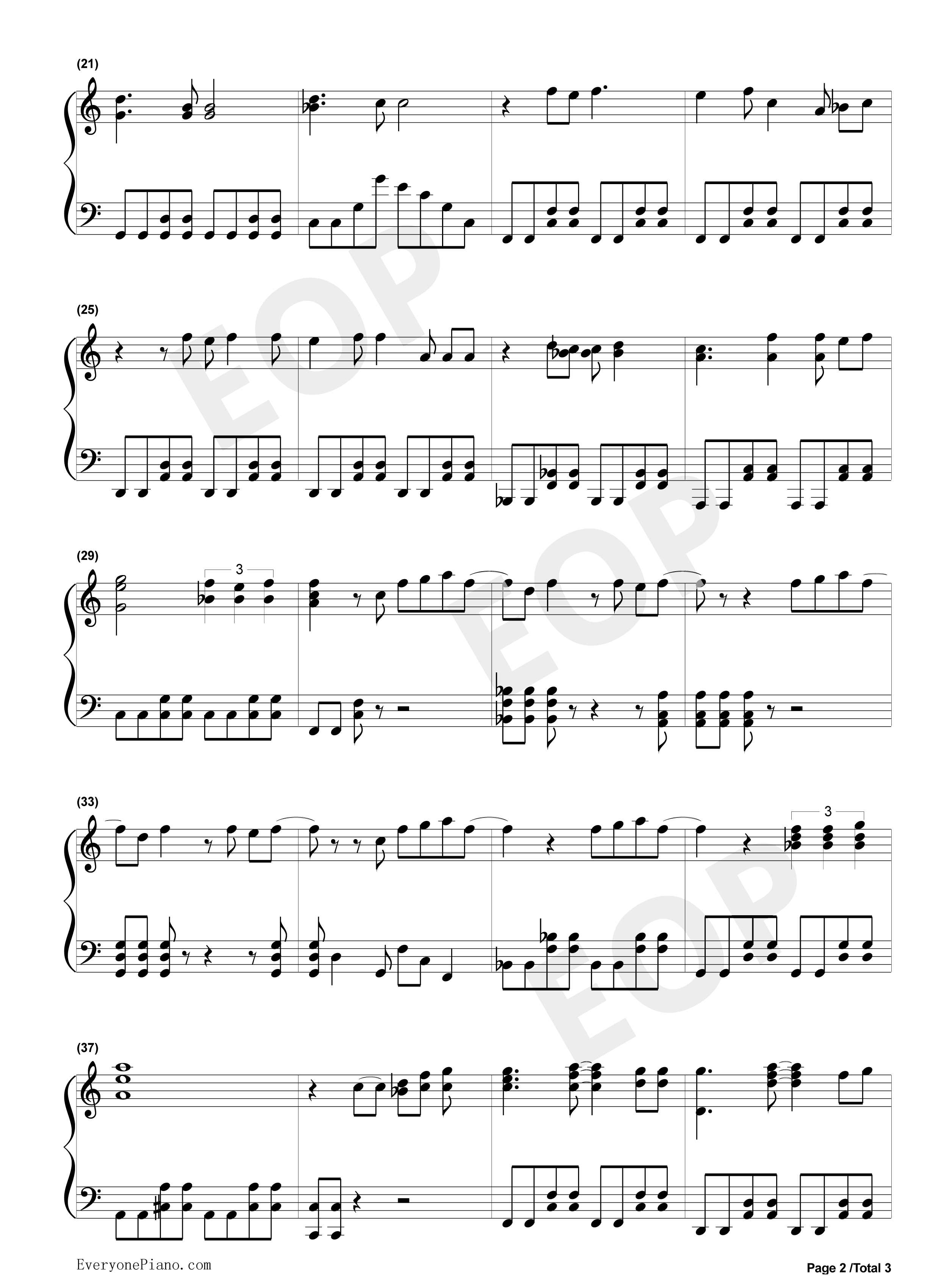 好想大声说爱你钢琴谱_BAAD组合