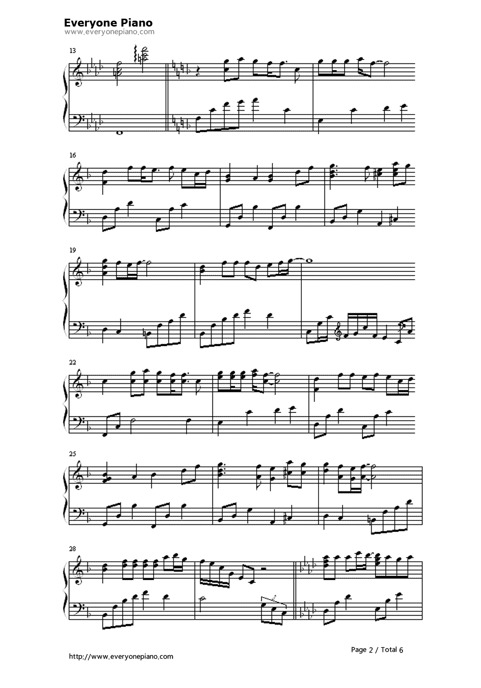 Get_Over钢琴谱_若草_恵