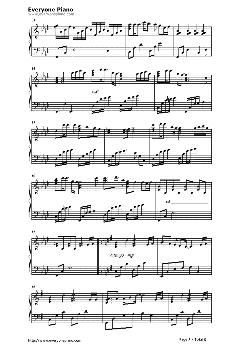 Get_Over钢琴谱_若草_恵