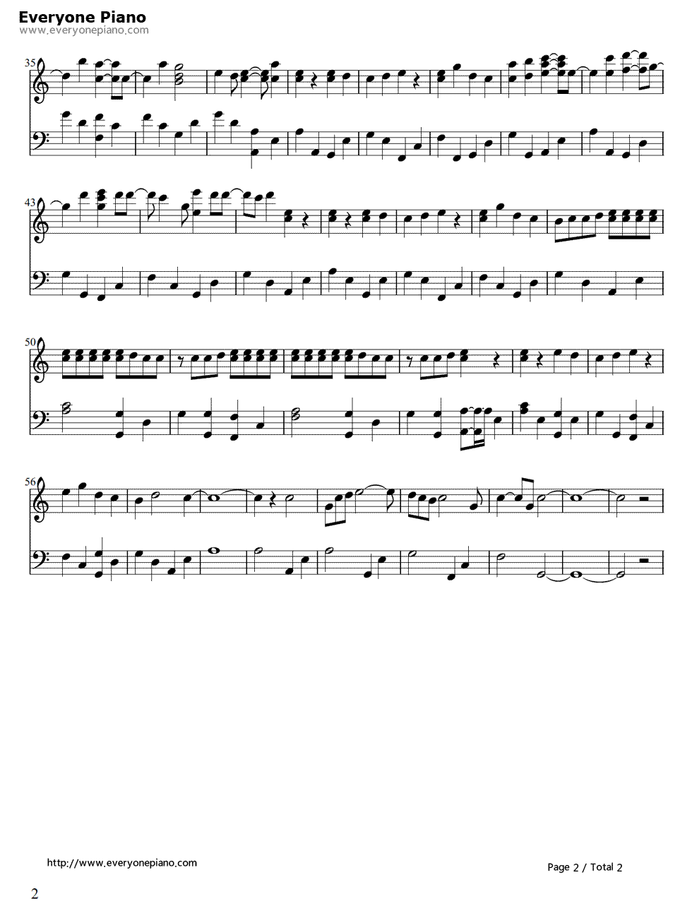 Be_as_One钢琴谱_melody.