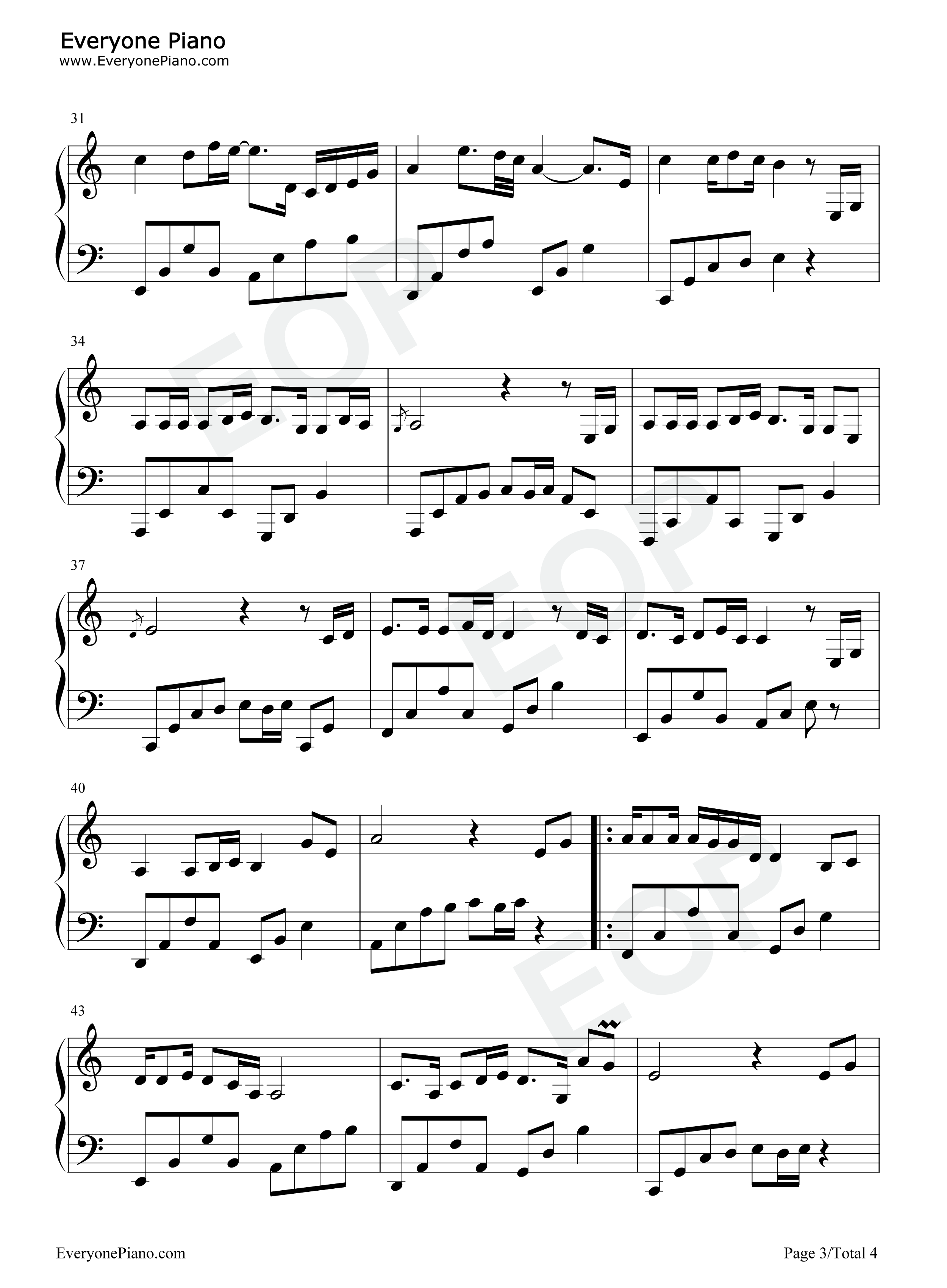 时间你慢些走钢琴谱_范茹