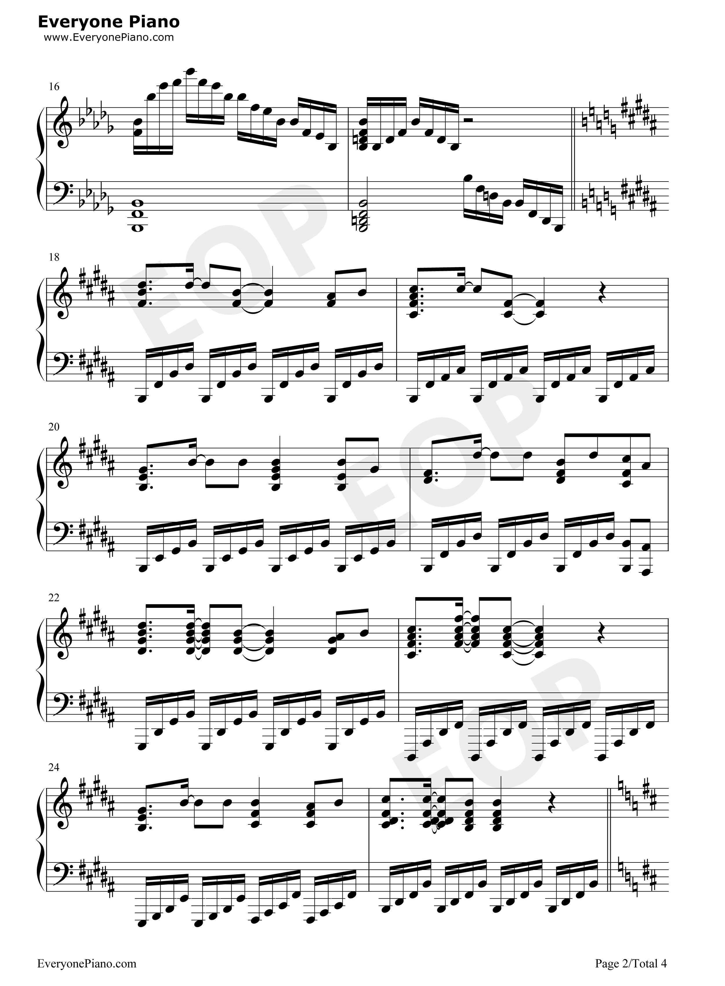 始まるのは、サヨナラ钢琴谱_ON/OFF