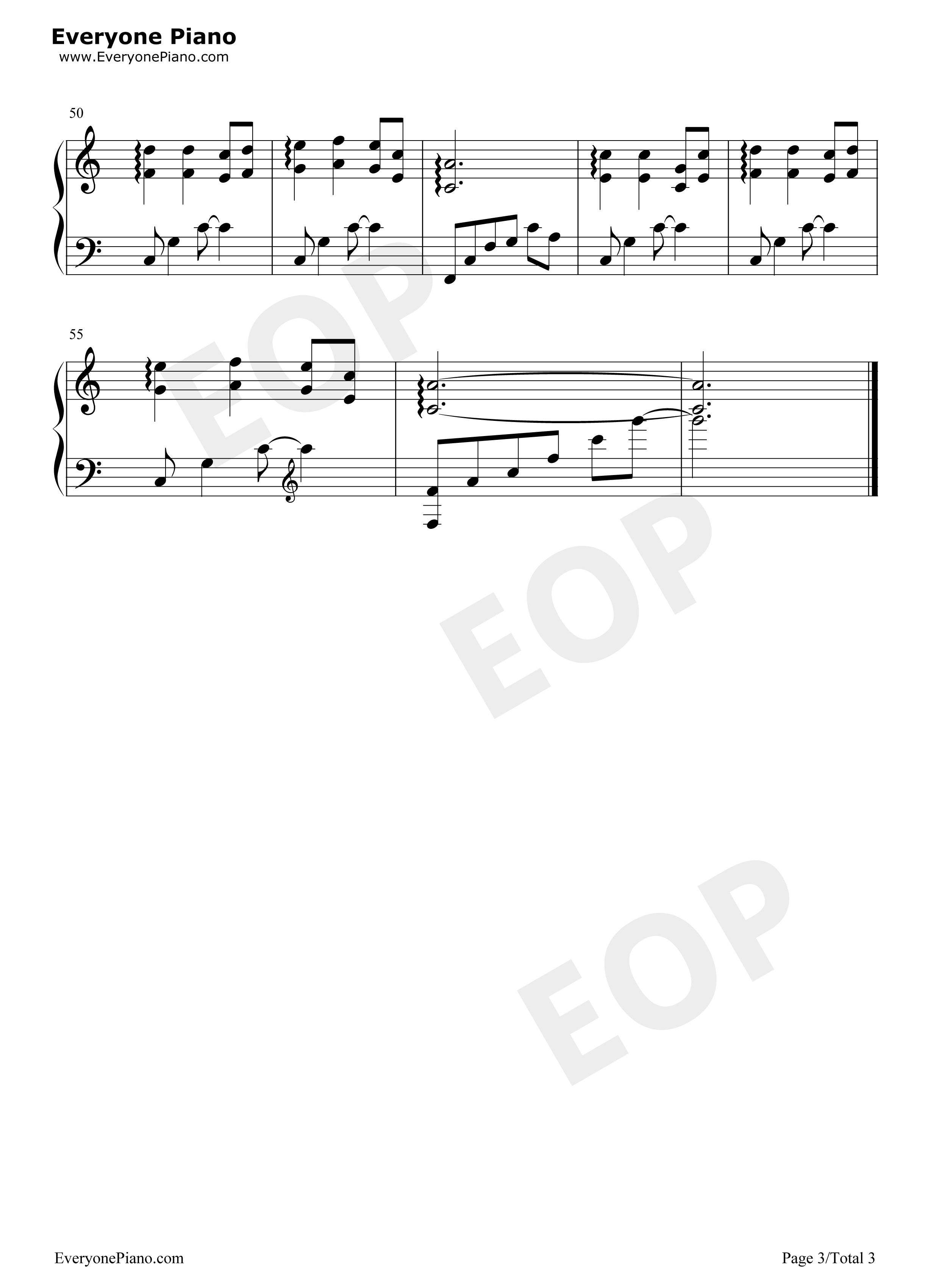 晴空钢琴谱_未知