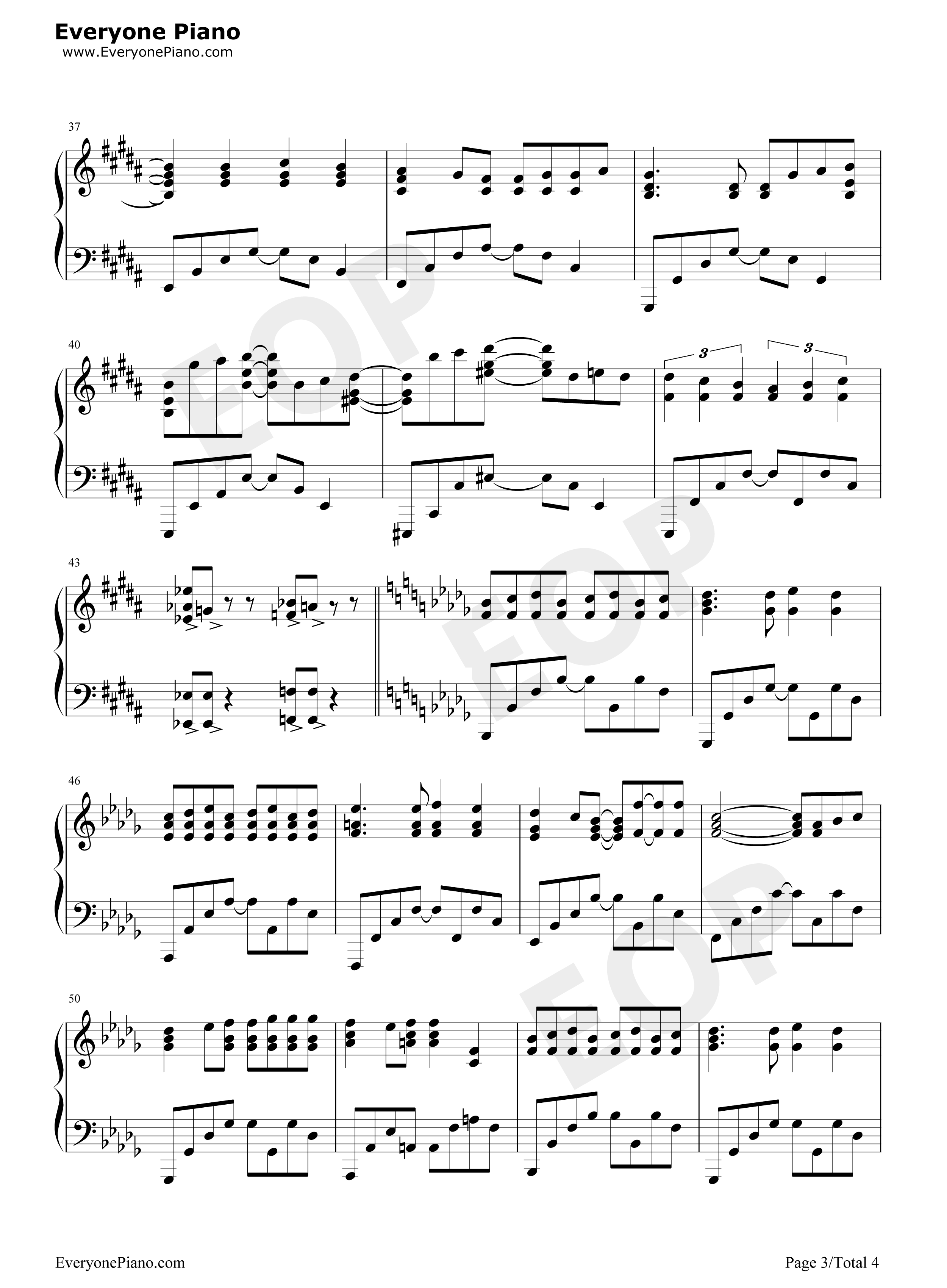 鼓动赤红色的罪钢琴谱_ON/OFF