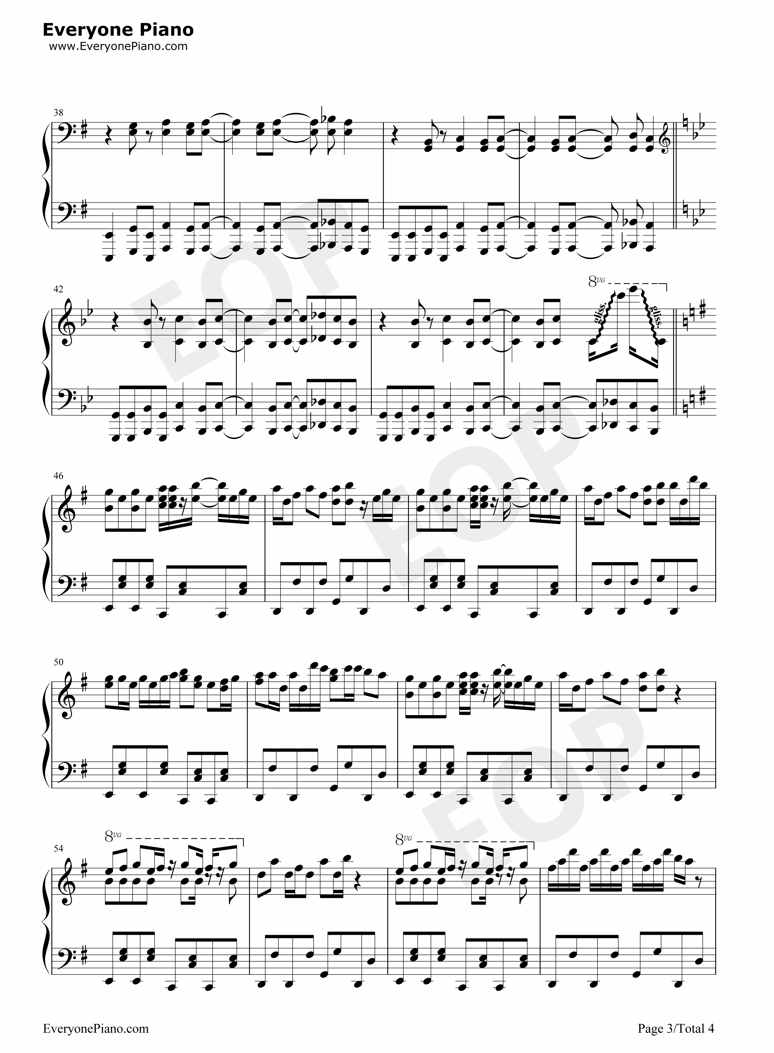 RED_ZONE钢琴谱_Tatsh_&_Naoki