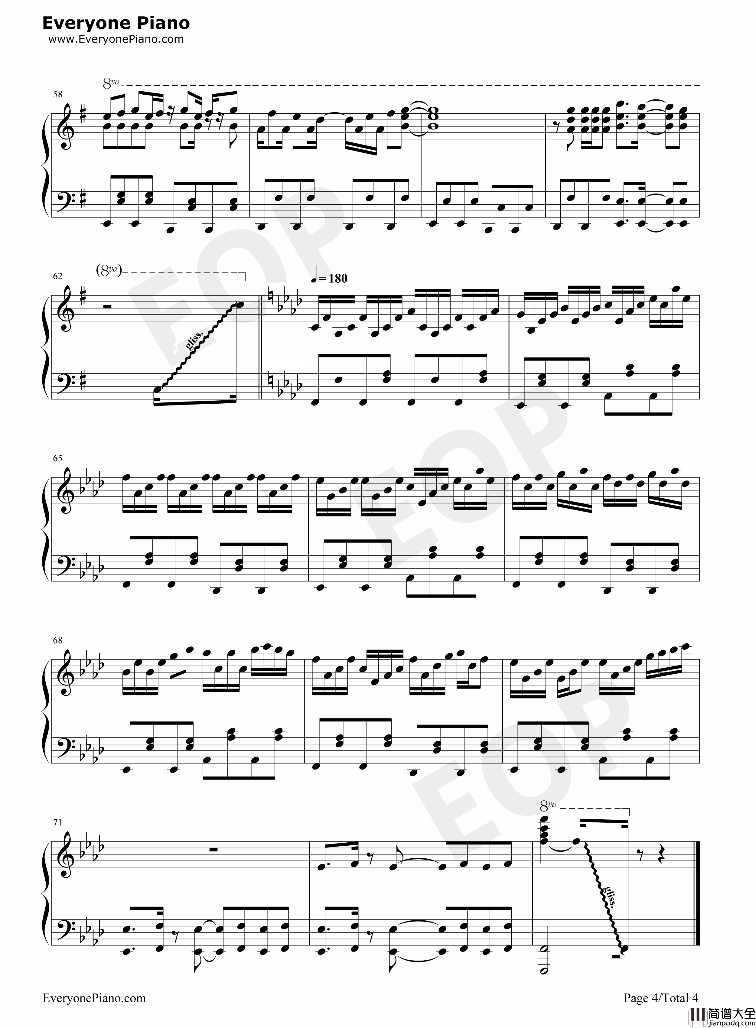 RED_ZONE钢琴谱_Tatsh_&_Naoki