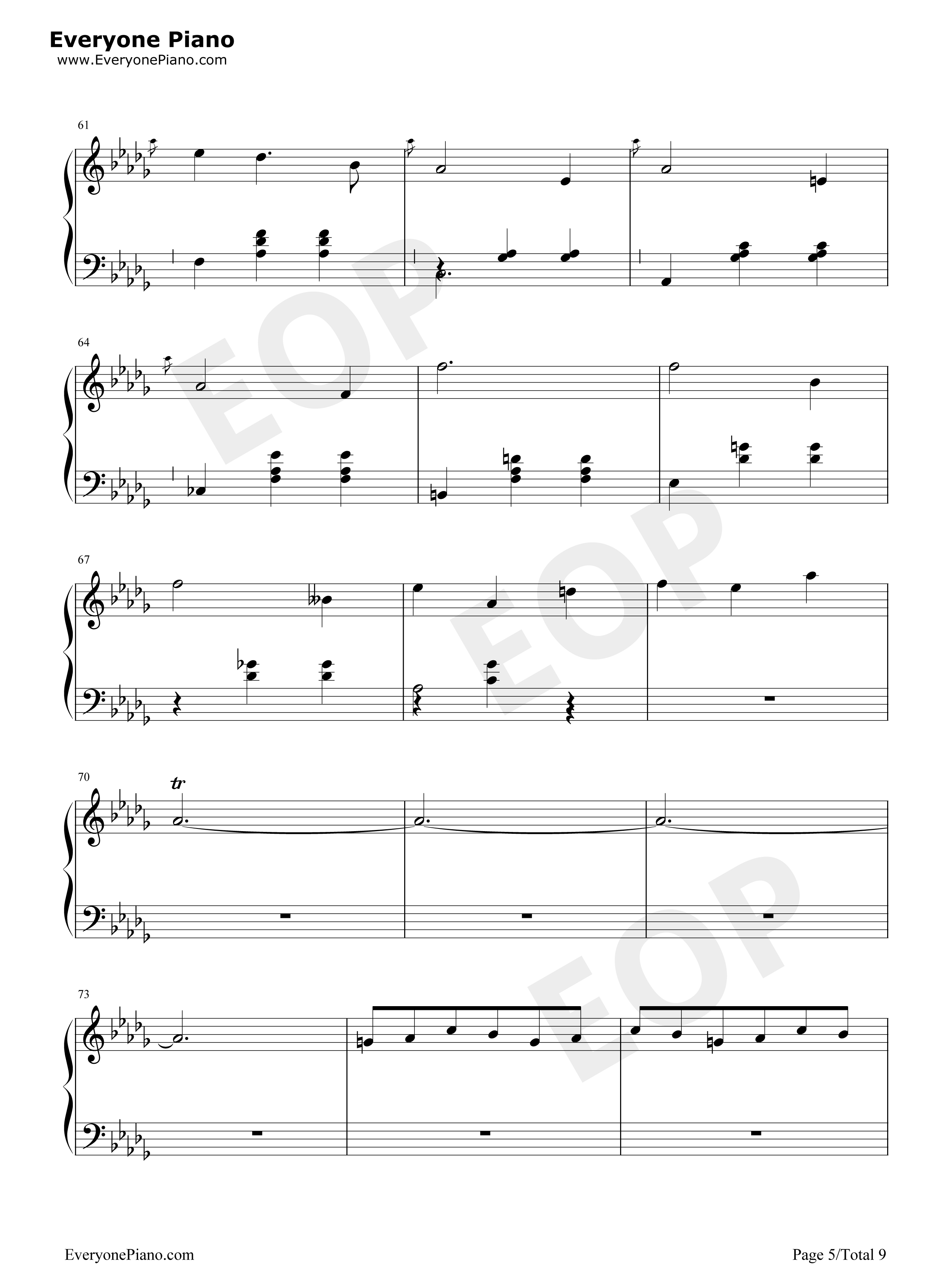 小狗圆舞曲钢琴谱_肖邦