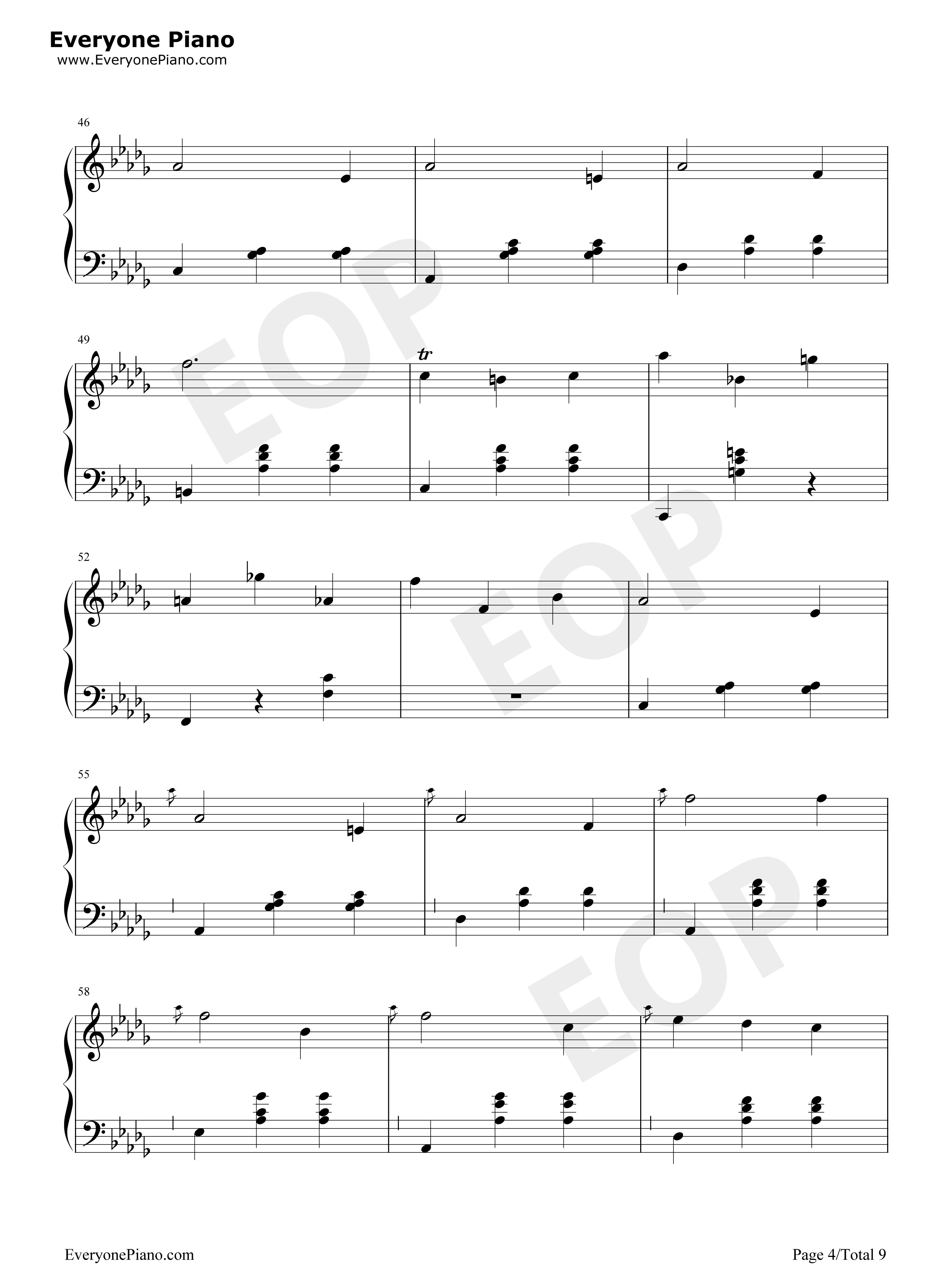 小狗圆舞曲钢琴谱_肖邦