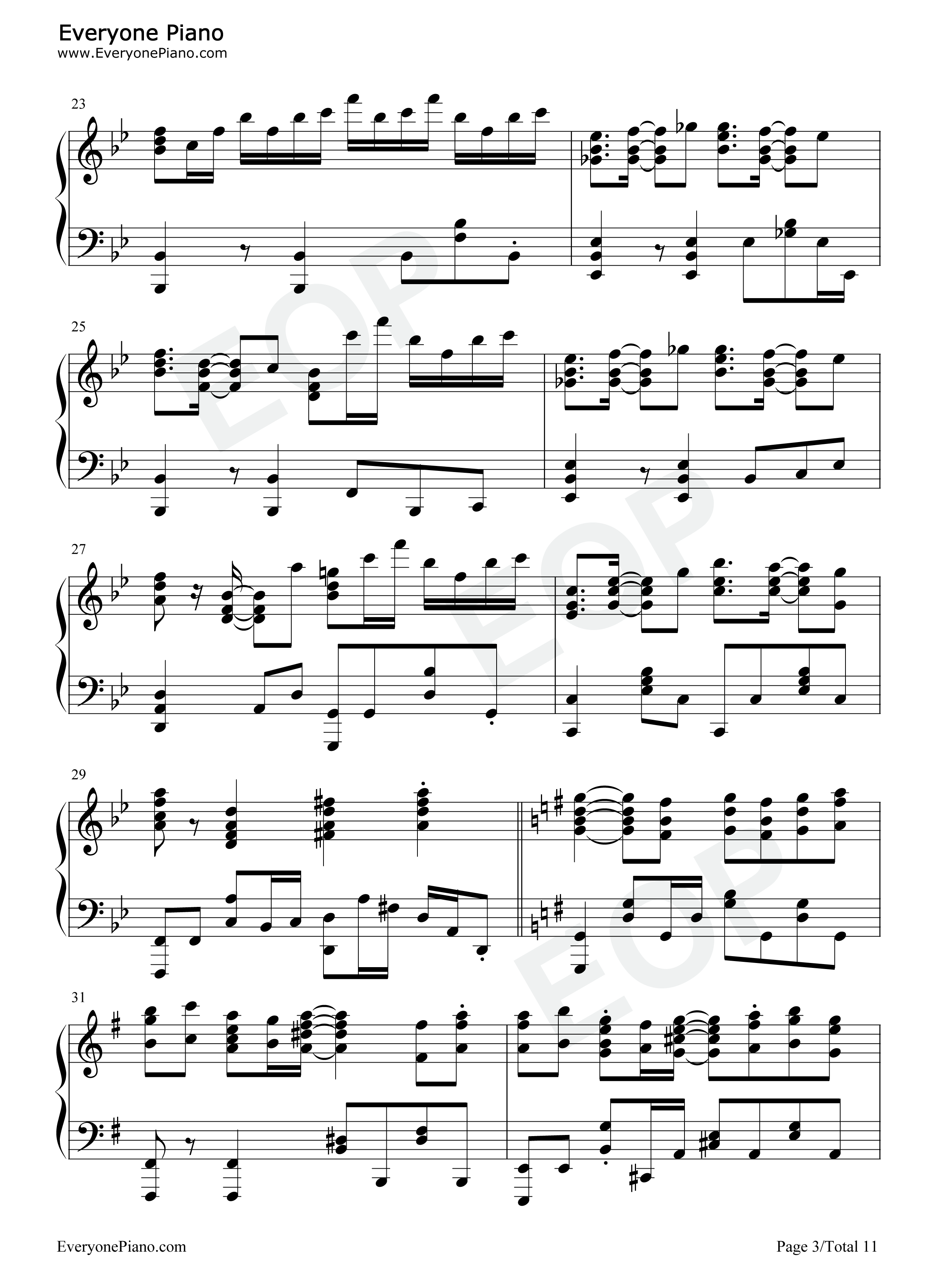 青100色钢琴谱_伊藤美来