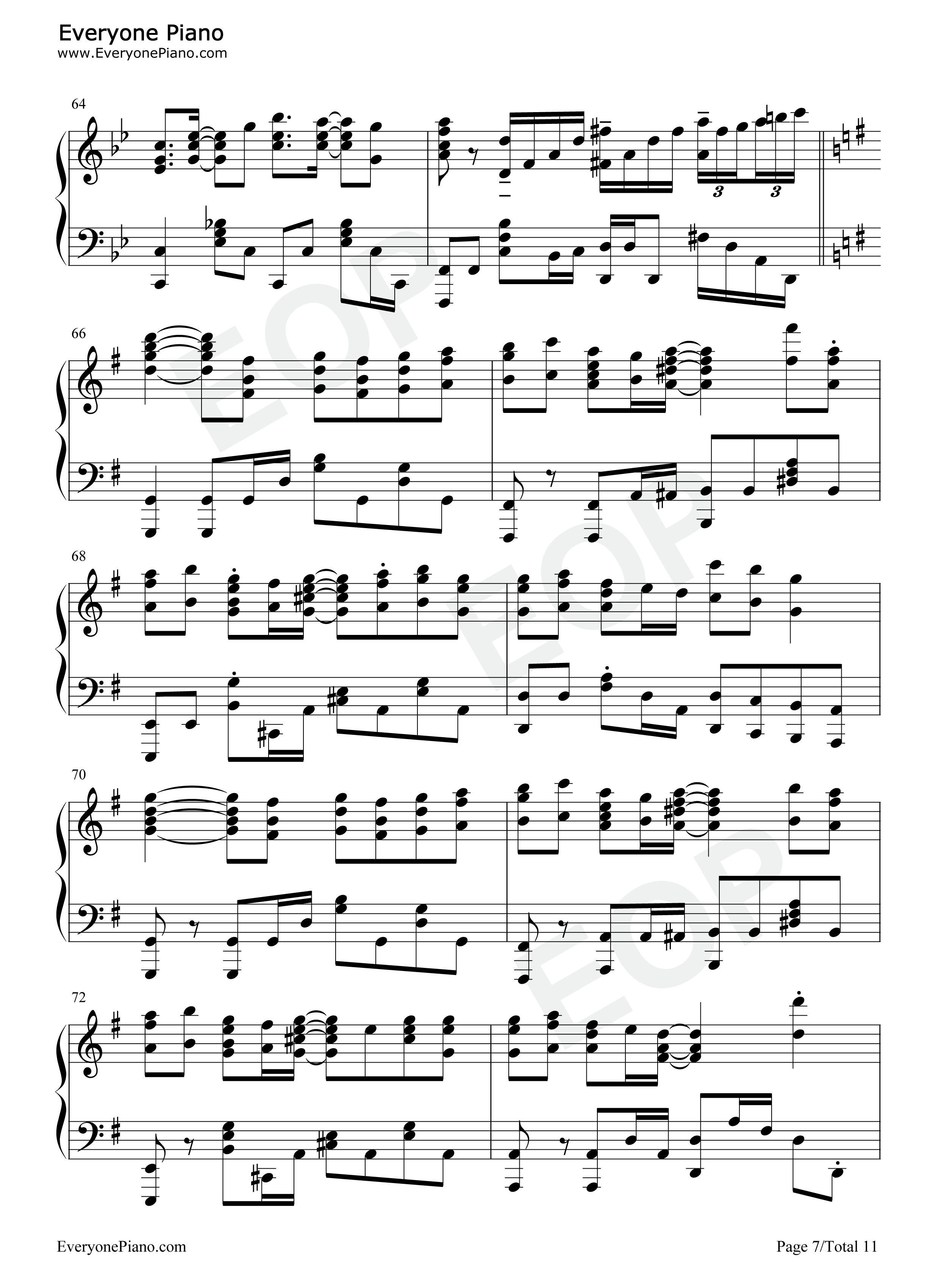 青100色钢琴谱_伊藤美来