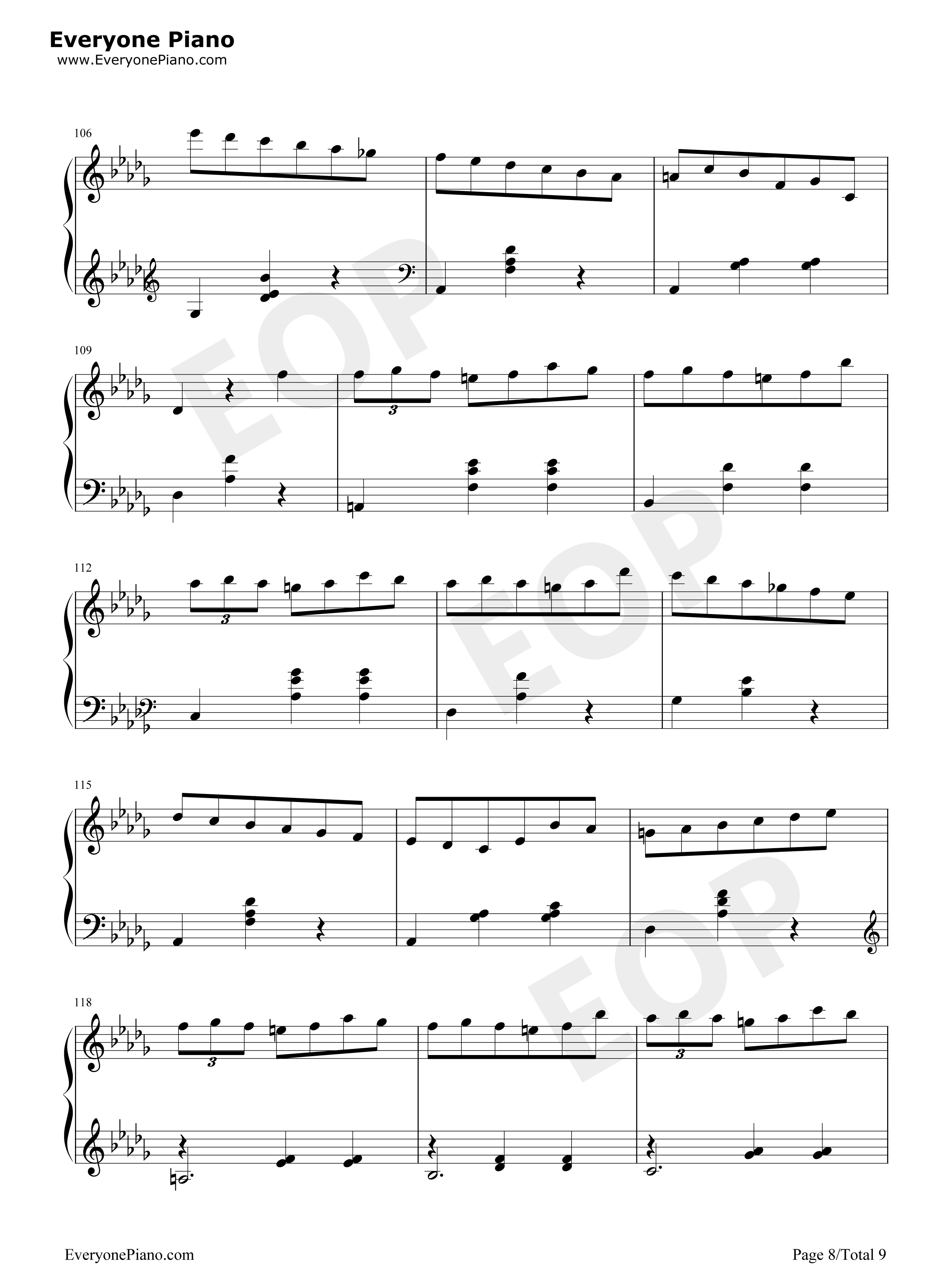 小狗圆舞曲钢琴谱_肖邦