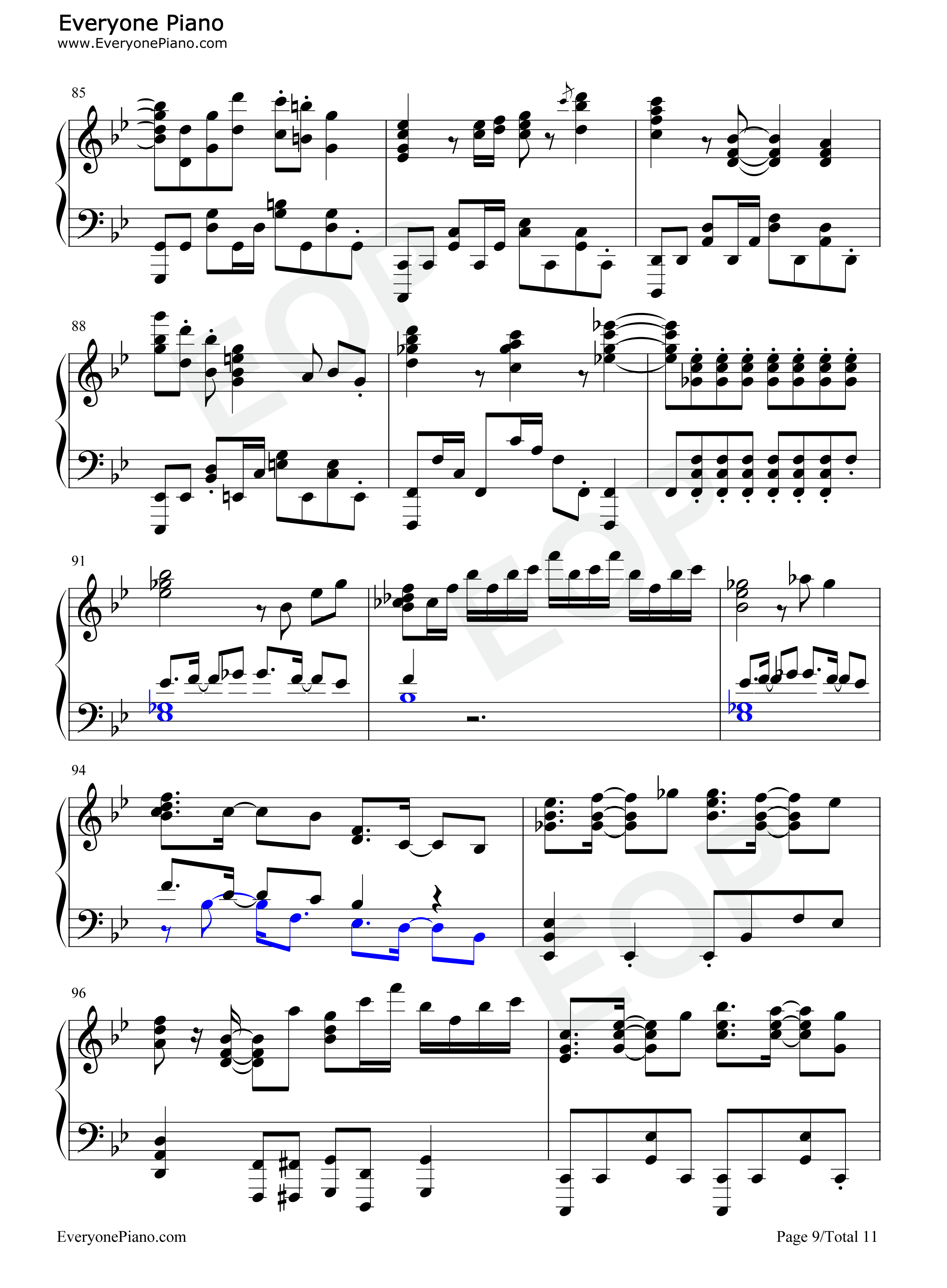 青100色钢琴谱_伊藤美来