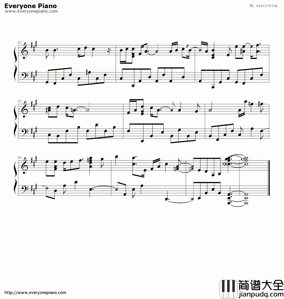 My_Everything钢琴谱_李敏镐__Lee_MinHo