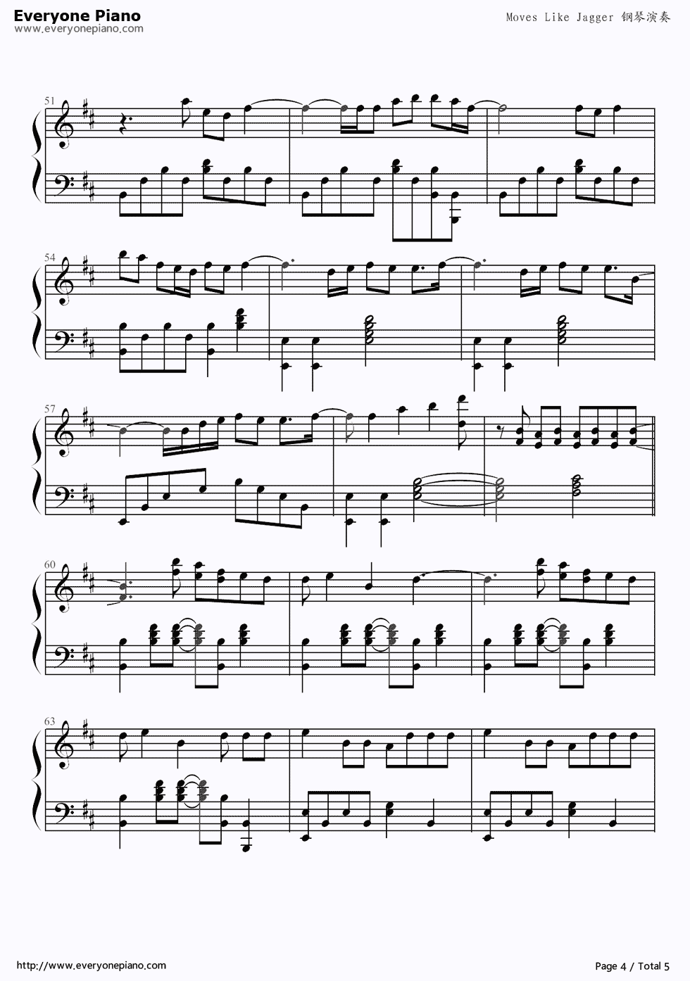 Moves_Like_Jagger钢琴谱_丁少华__周礼虎__Mick_Jagger