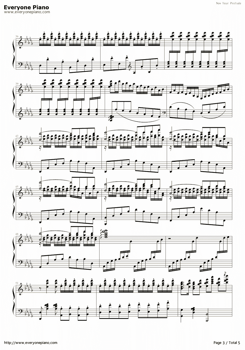 新年序曲钢琴谱_钢琴叫兽