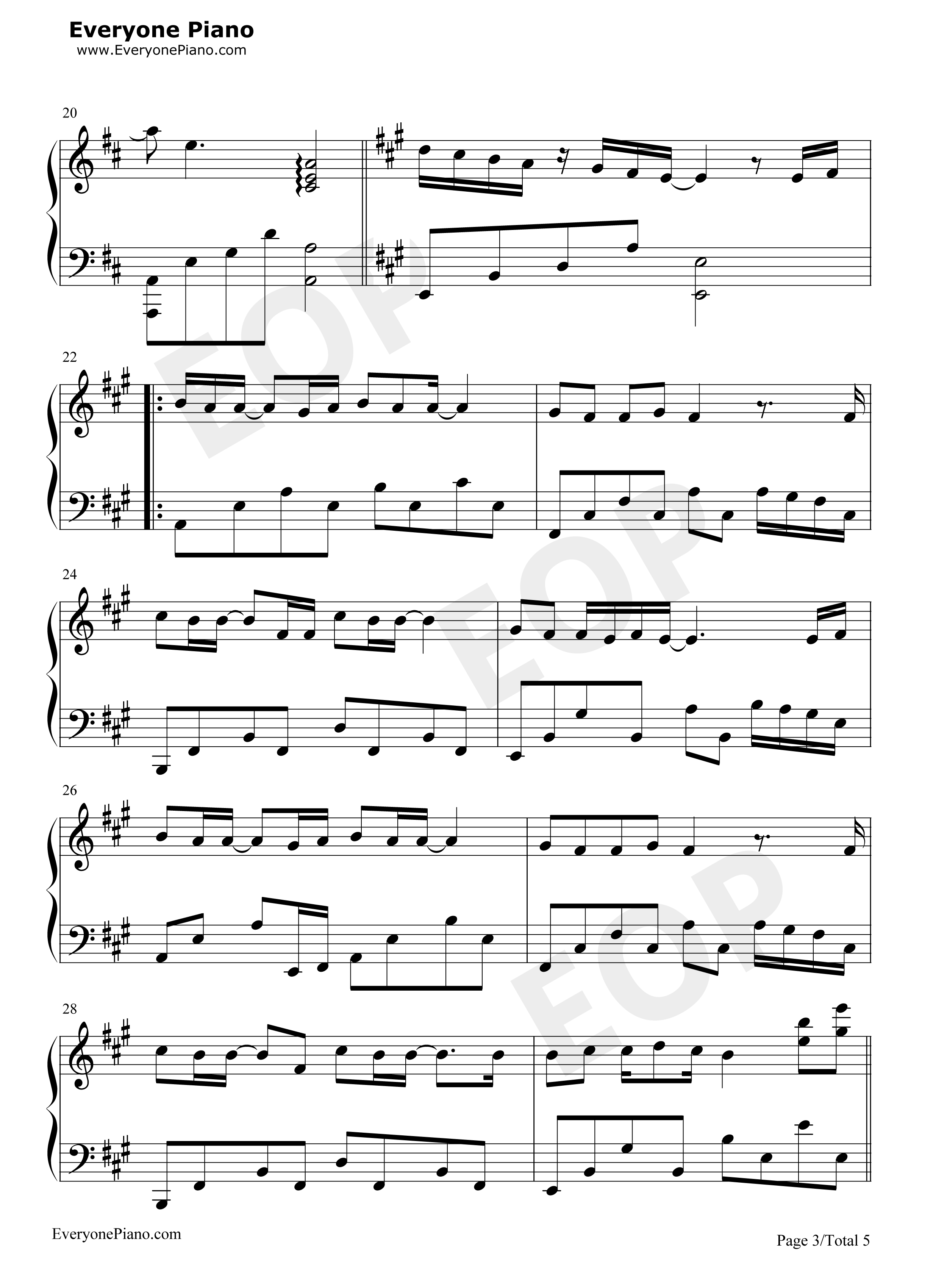 风吹麦浪钢琴谱_李健__孙俪