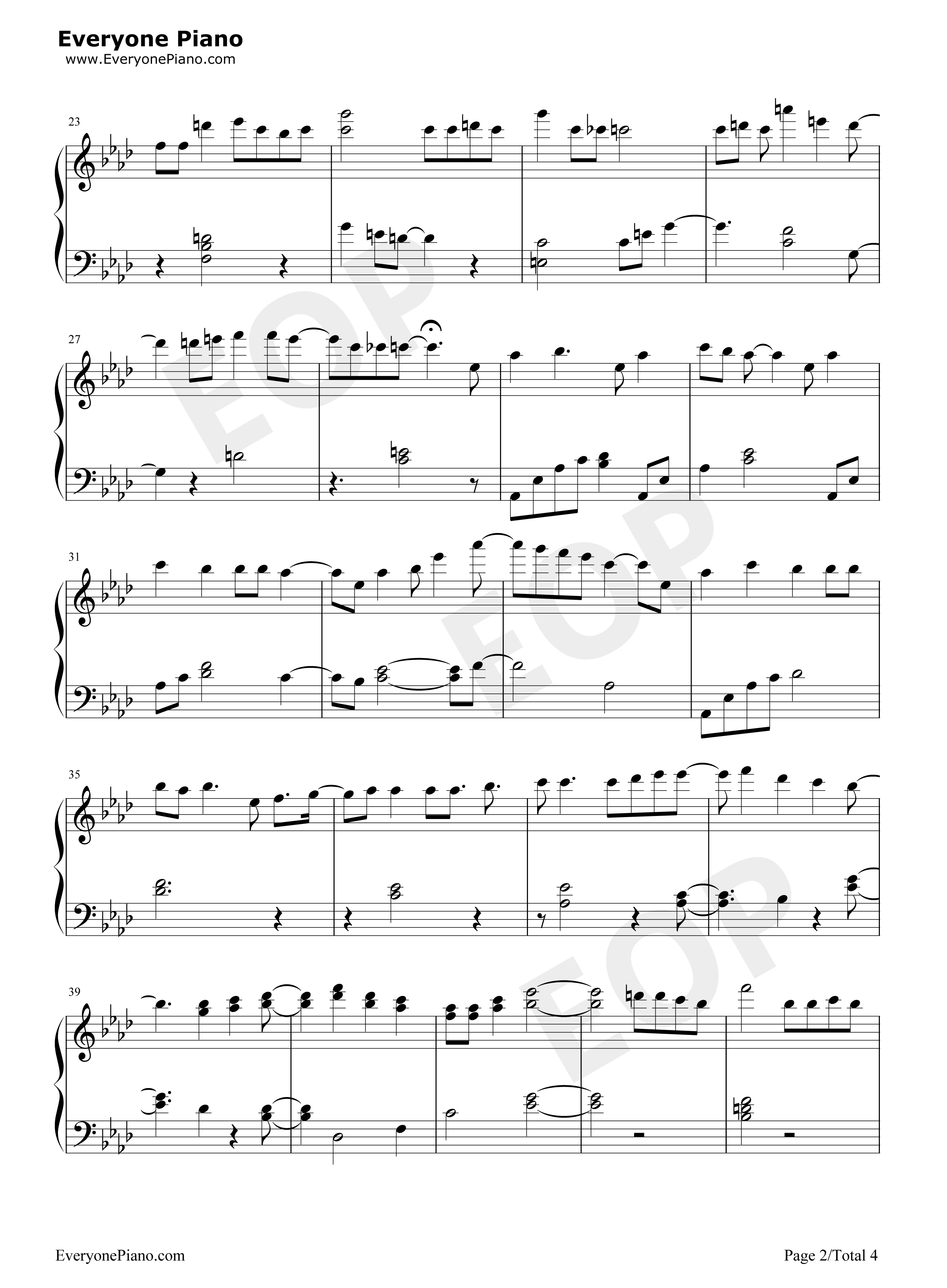 星をめざして钢琴谱_NEWS