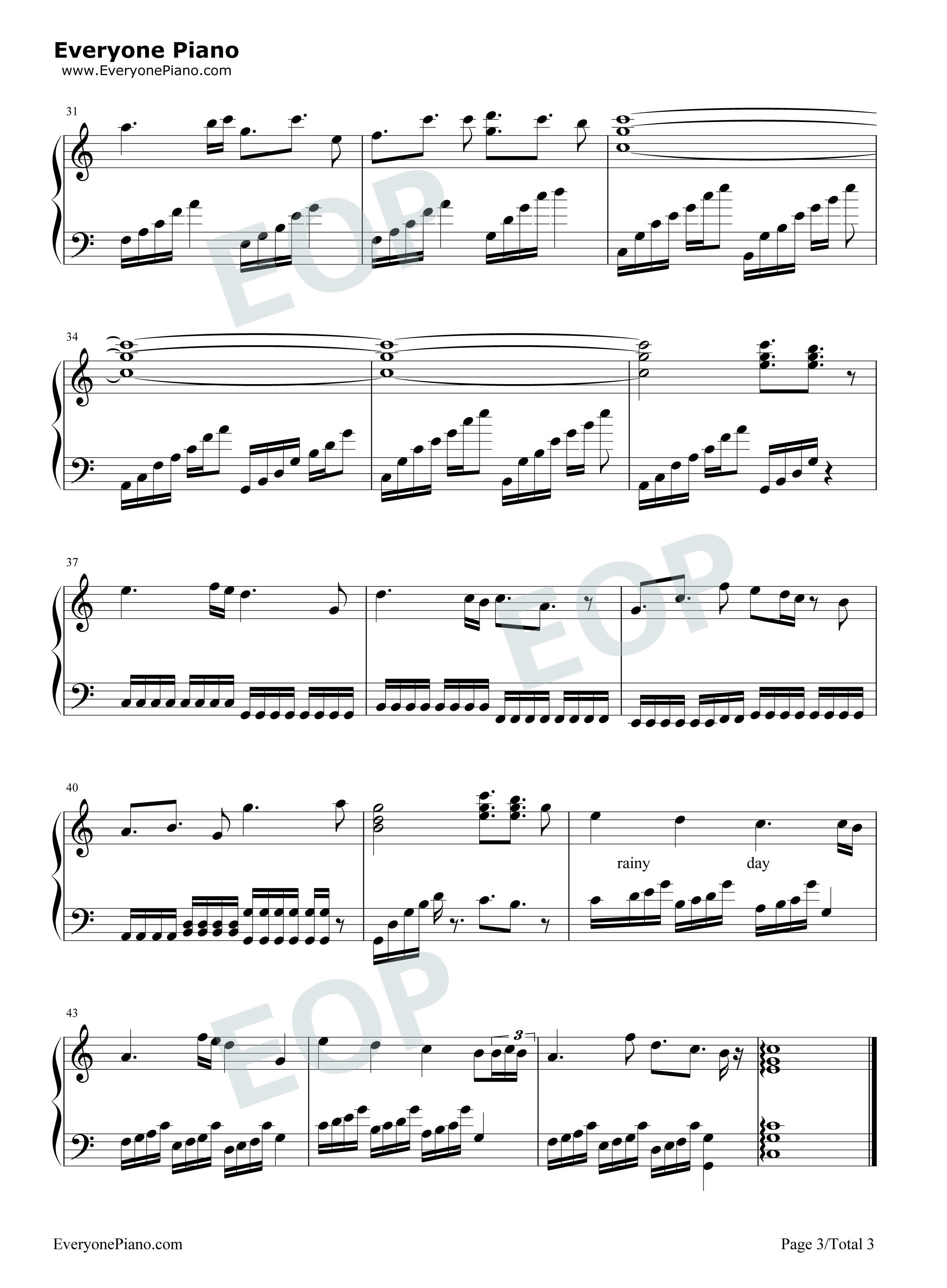 Rainy_Day钢琴谱_未知