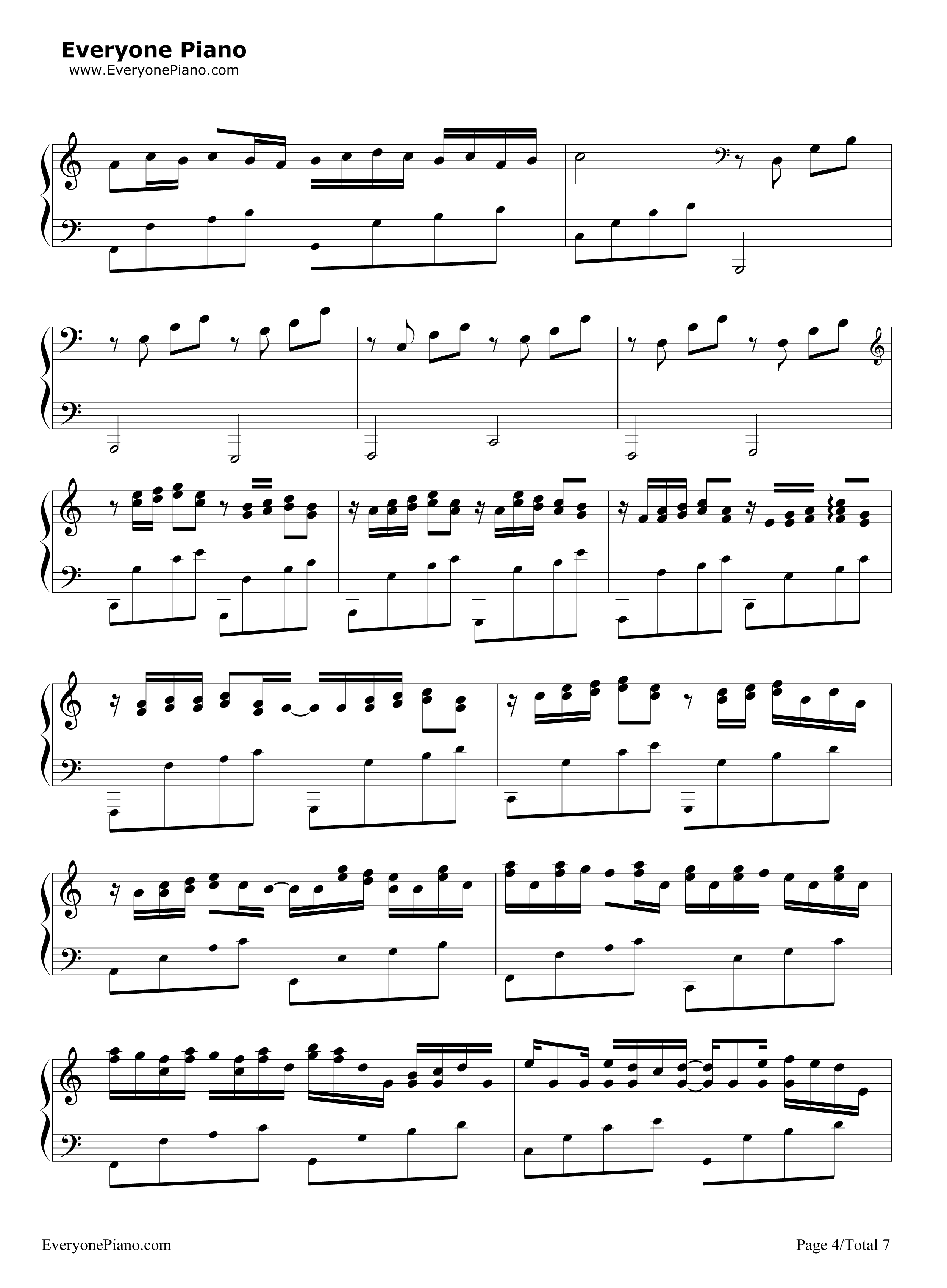 帕赫贝尔的卡农变奏曲钢琴谱_乔治·温斯顿