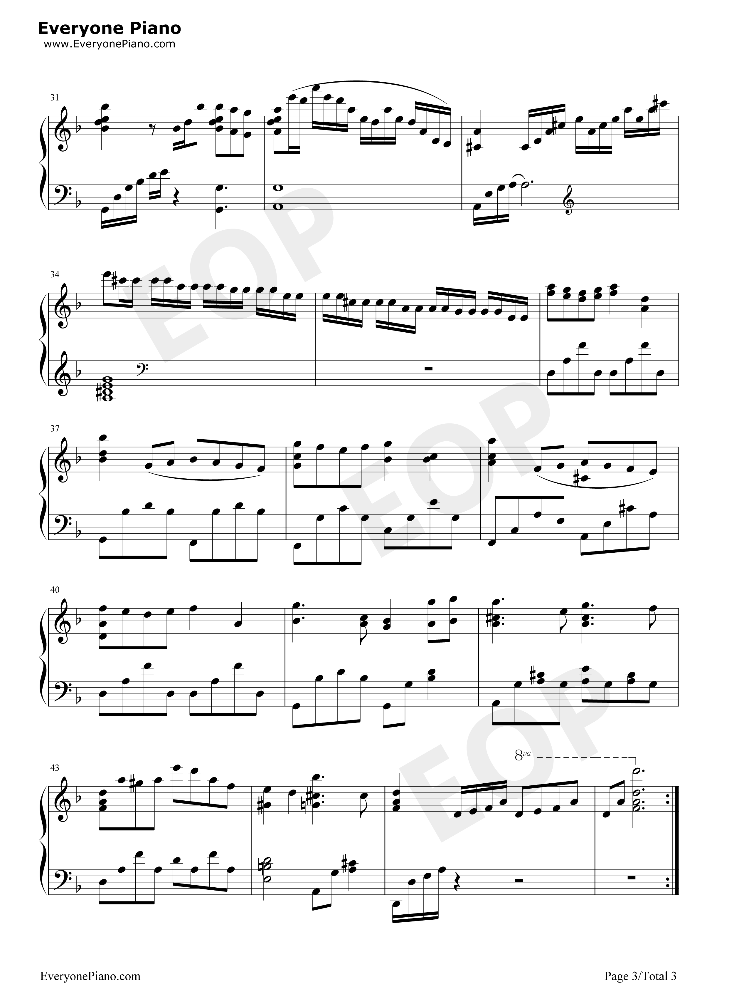 感谢你完整版钢琴谱_山口百惠