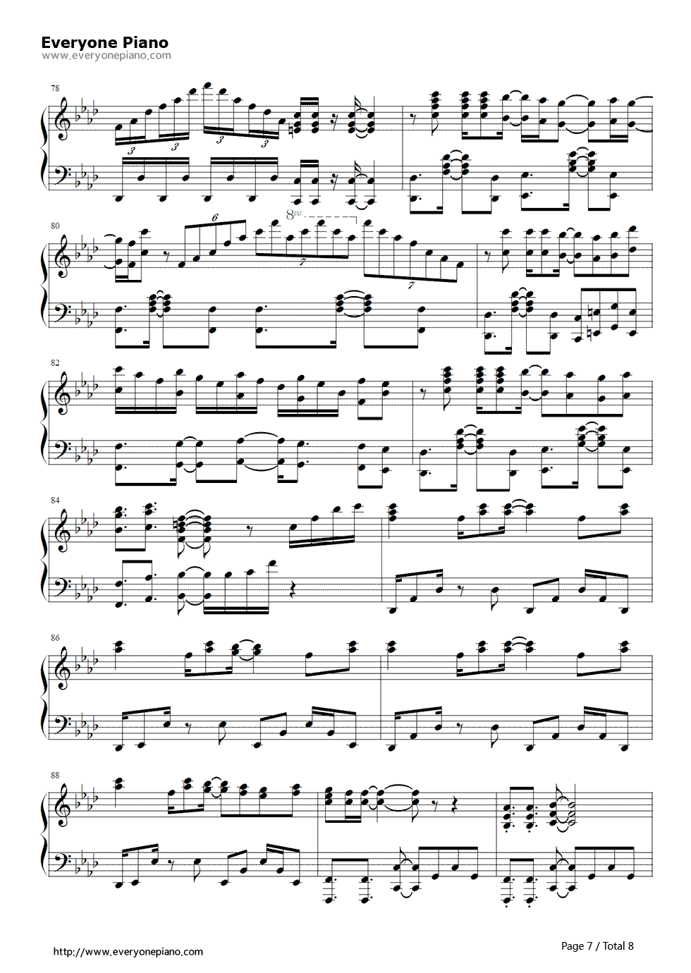 Answer钢琴谱_片霧烈火__Rekka_Katakiri