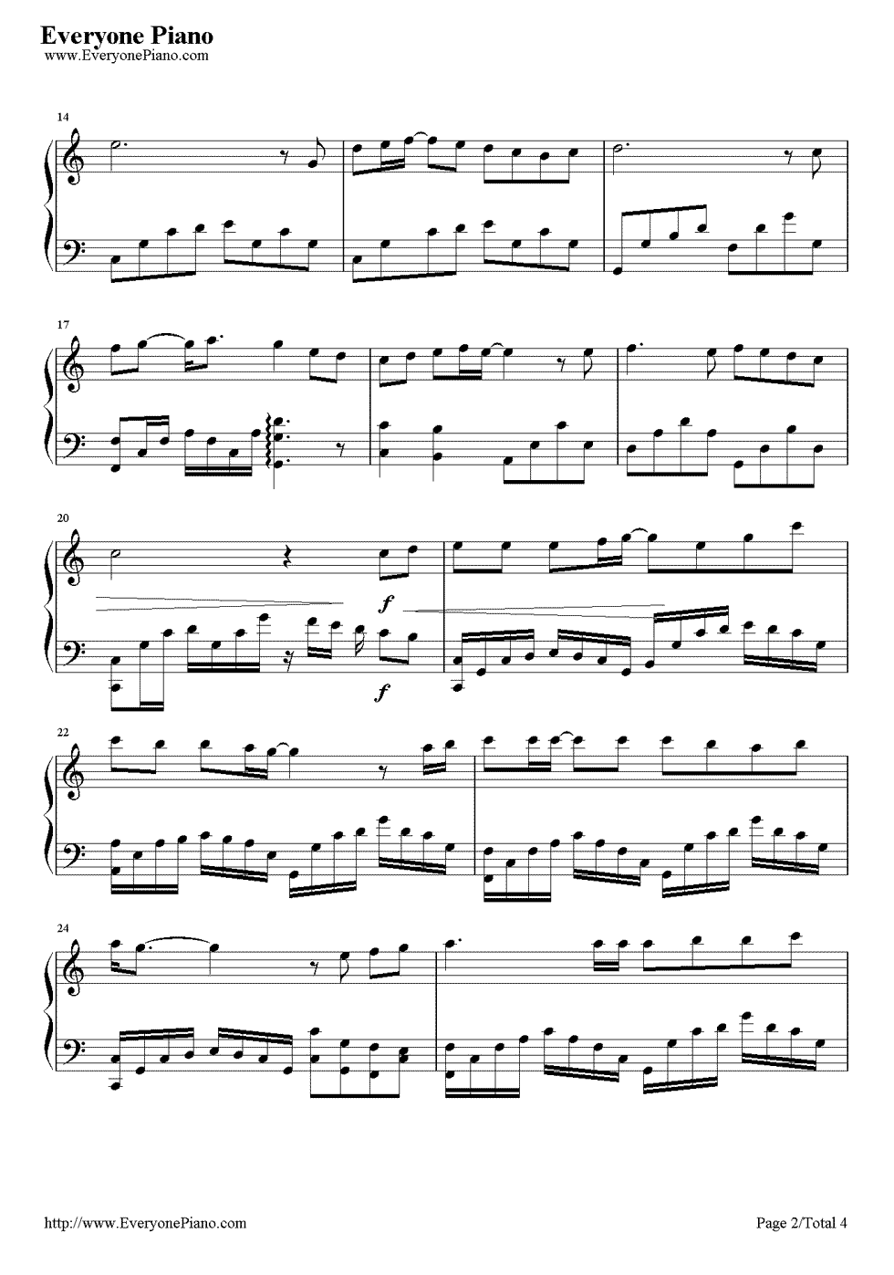 我想大声告诉你钢琴谱_樊凡