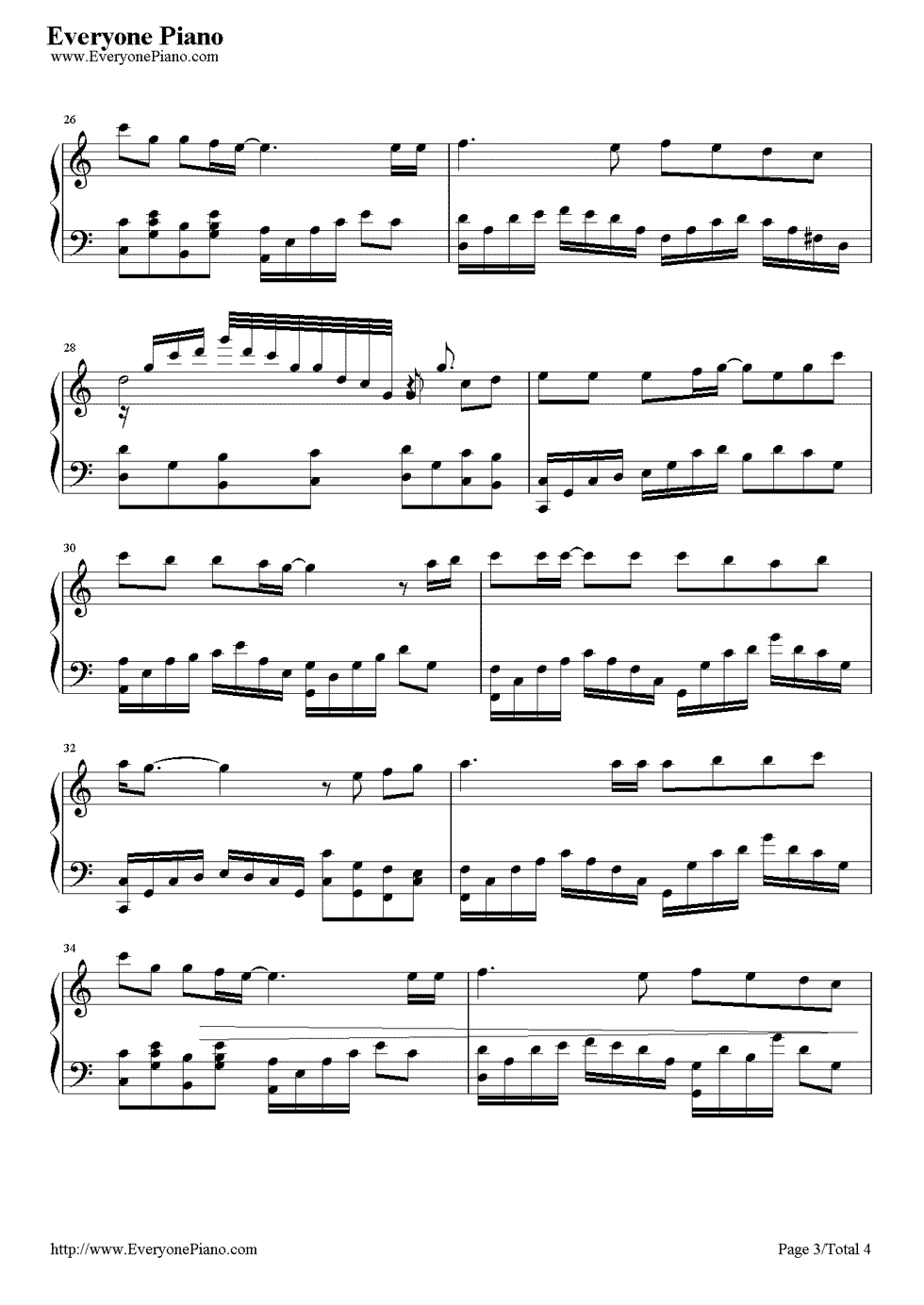 我想大声告诉你钢琴谱_樊凡