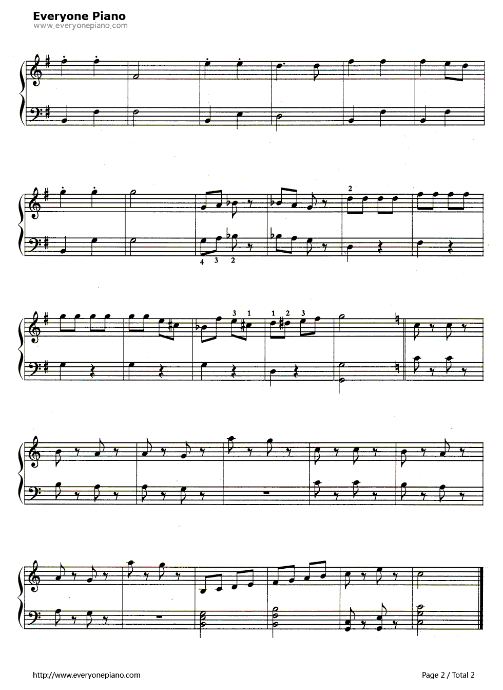 闲聊波尔卡（闲聊快速波尔卡）钢琴谱_小约翰·施特劳斯